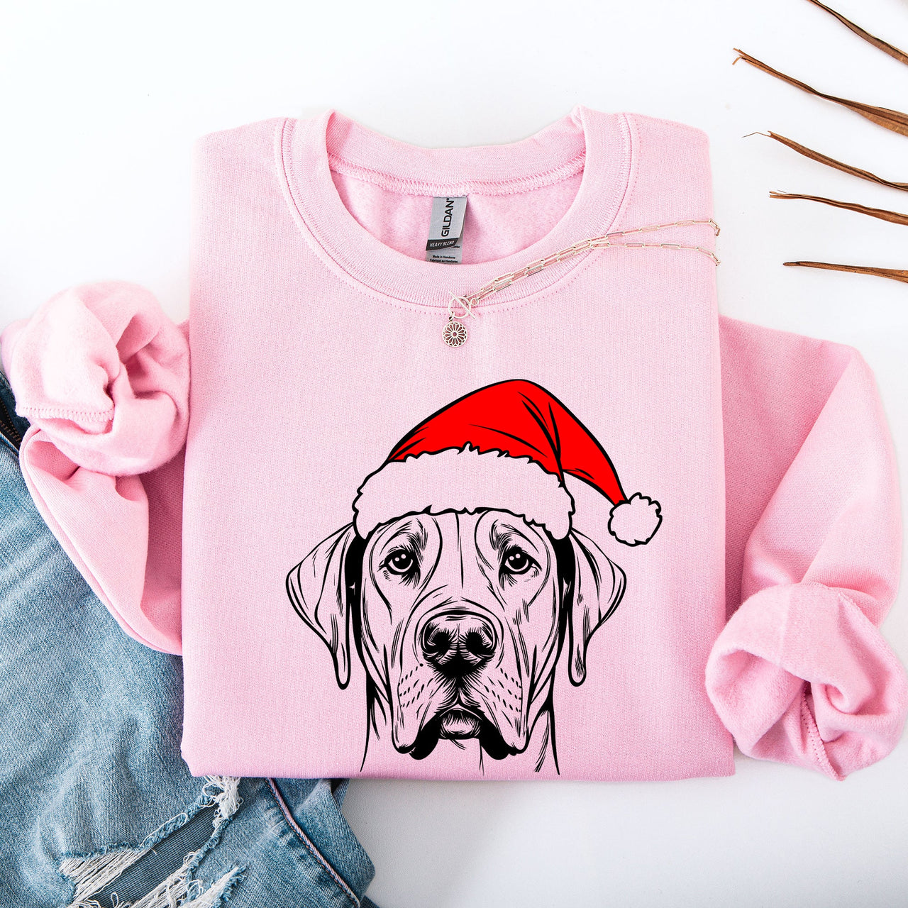 Great Dane Santa Claus Christmas Dog Lover Holiday Edition Cozy Premium Festive Sweatshirt