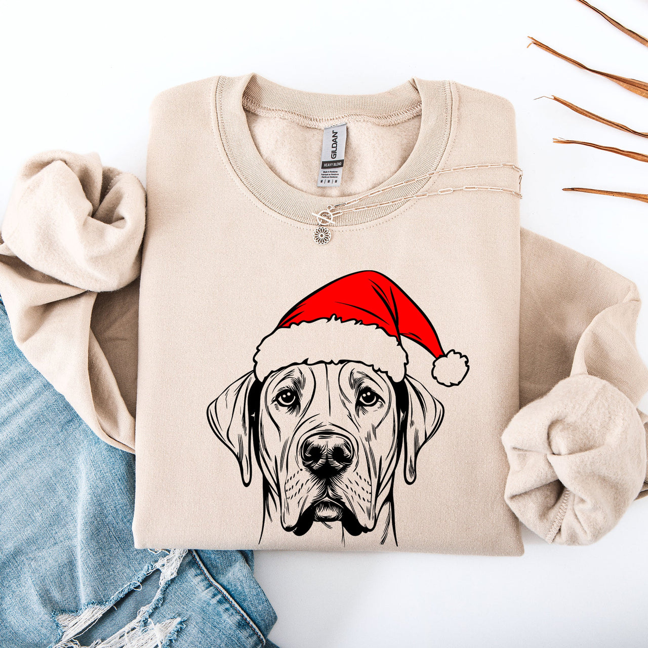 Great Dane Santa Claus Christmas Dog Lover Holiday Edition Cozy Premium Festive Sweatshirt