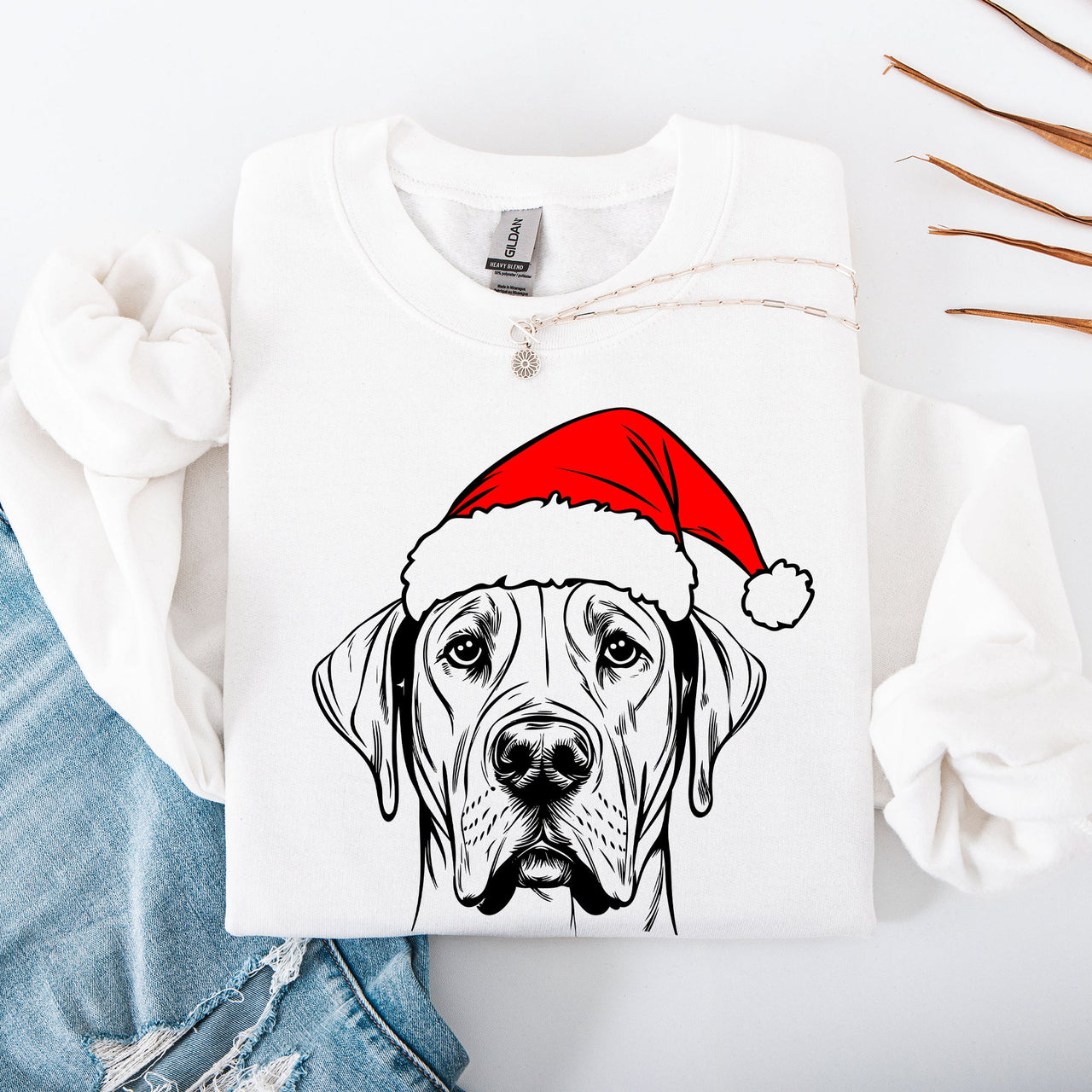 Great Dane Santa Claus Christmas Dog Lover Holiday Edition Cozy Premium Festive Sweatshirt