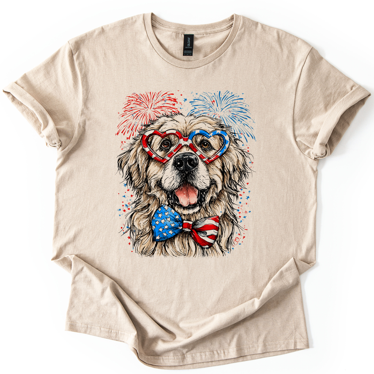 Great Pyrenees Patriotic Dog USA Pride Edition For Pet Lovers Fourth Of July Graphic Tee