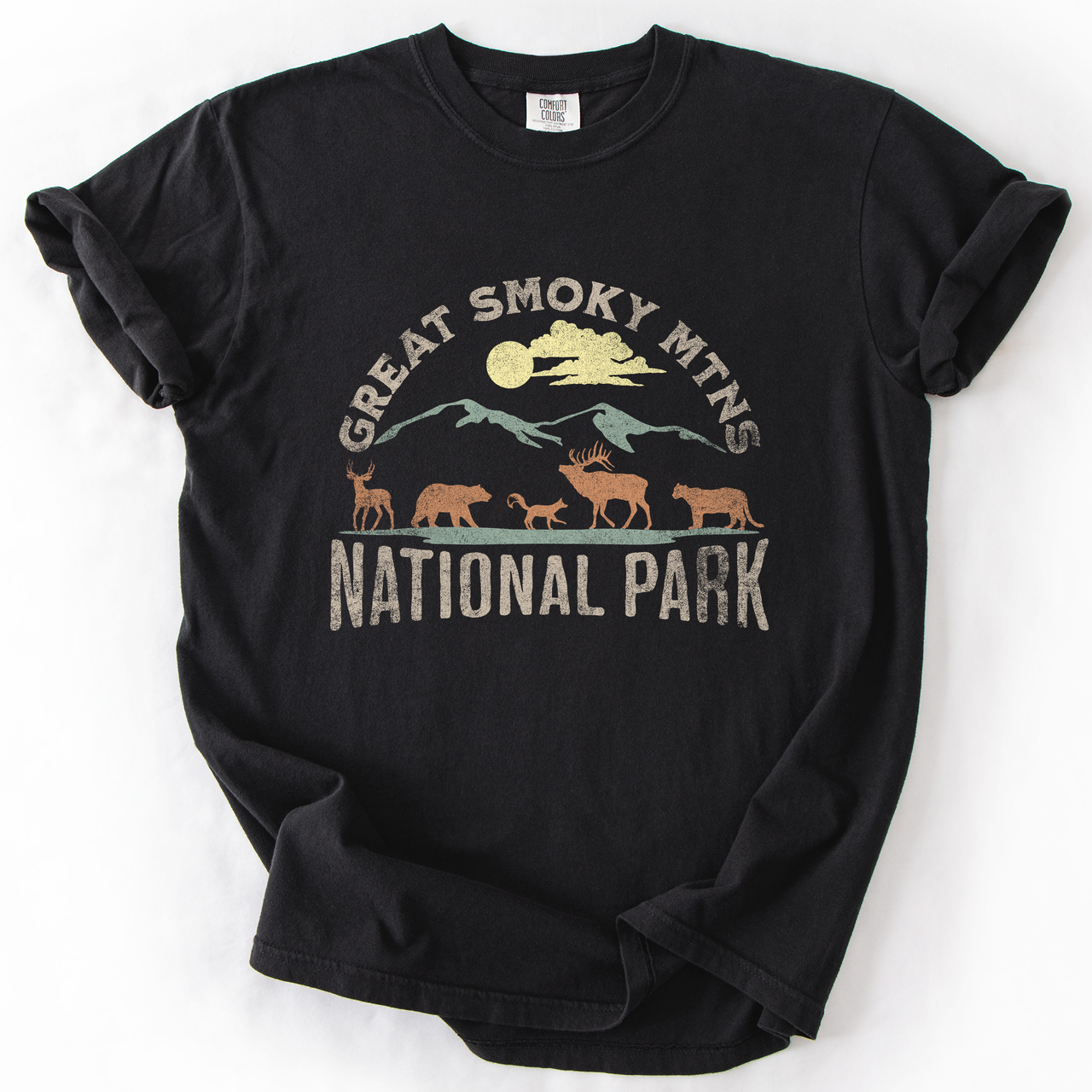 Great Smoky Mountains National Park Nature Outdoors Camping Hiking Comfort Colors Tee