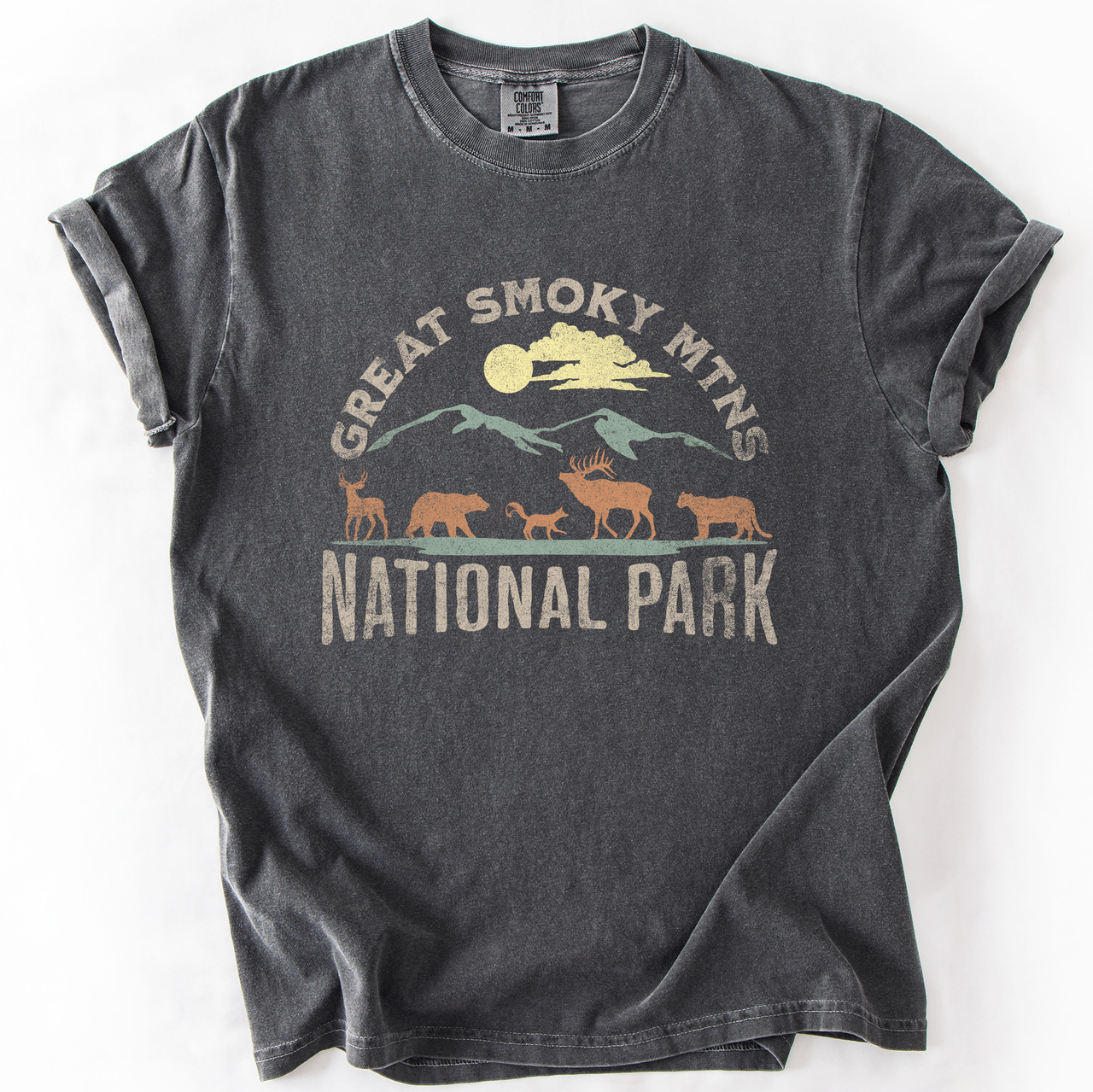 Great Smoky Mountains National Park Nature Outdoors Camping Hiking Comfort Colors Tee