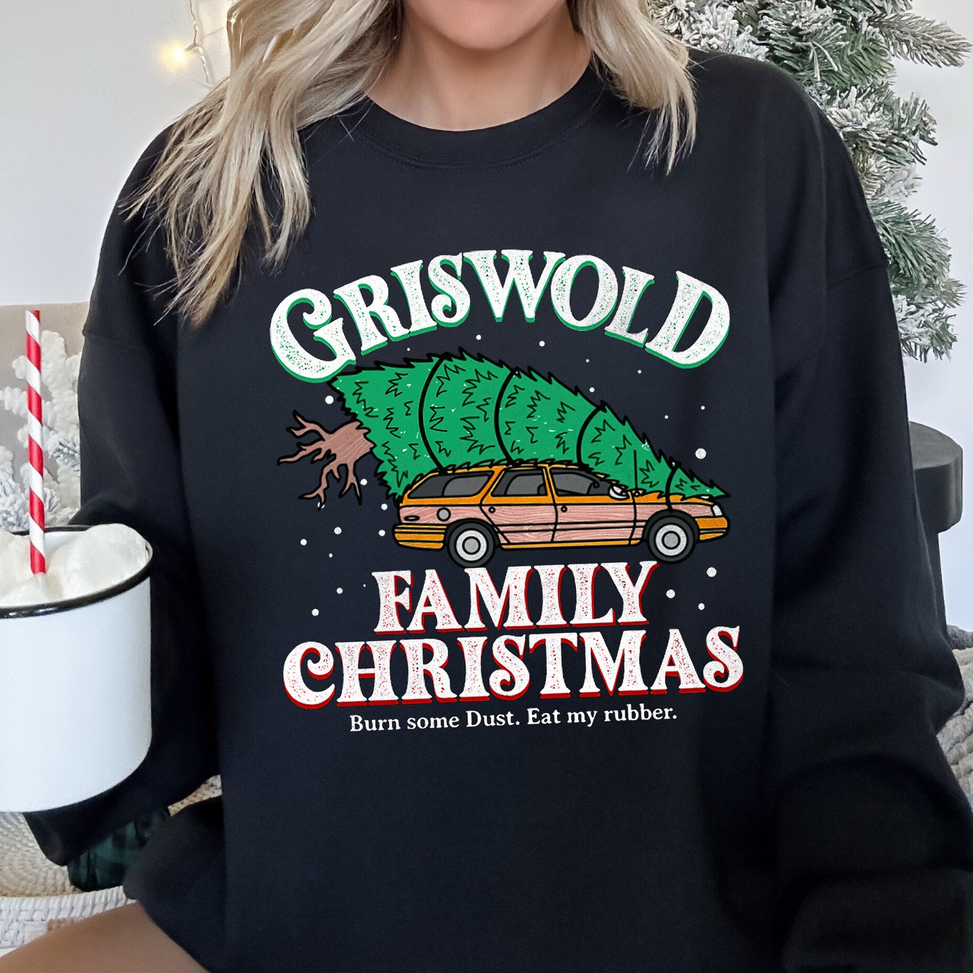 Griswold Family Christmas Cozy Vintage Plaid Inspired Holiday Family Portrait Sweatshirt