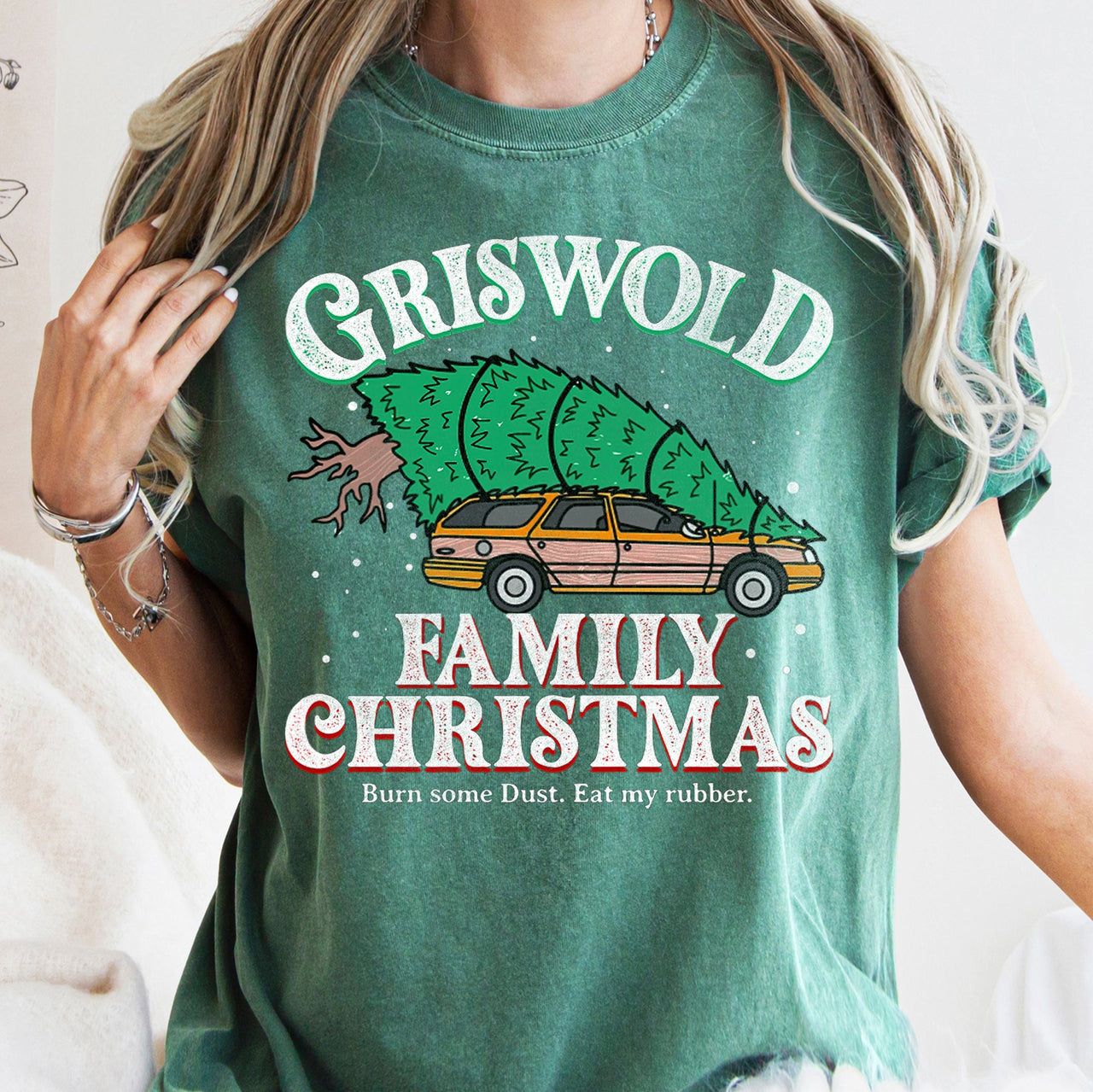Griswold Family Christmas Tree Vacation Retro Classic Movie Holiday Comfort Colors Tee