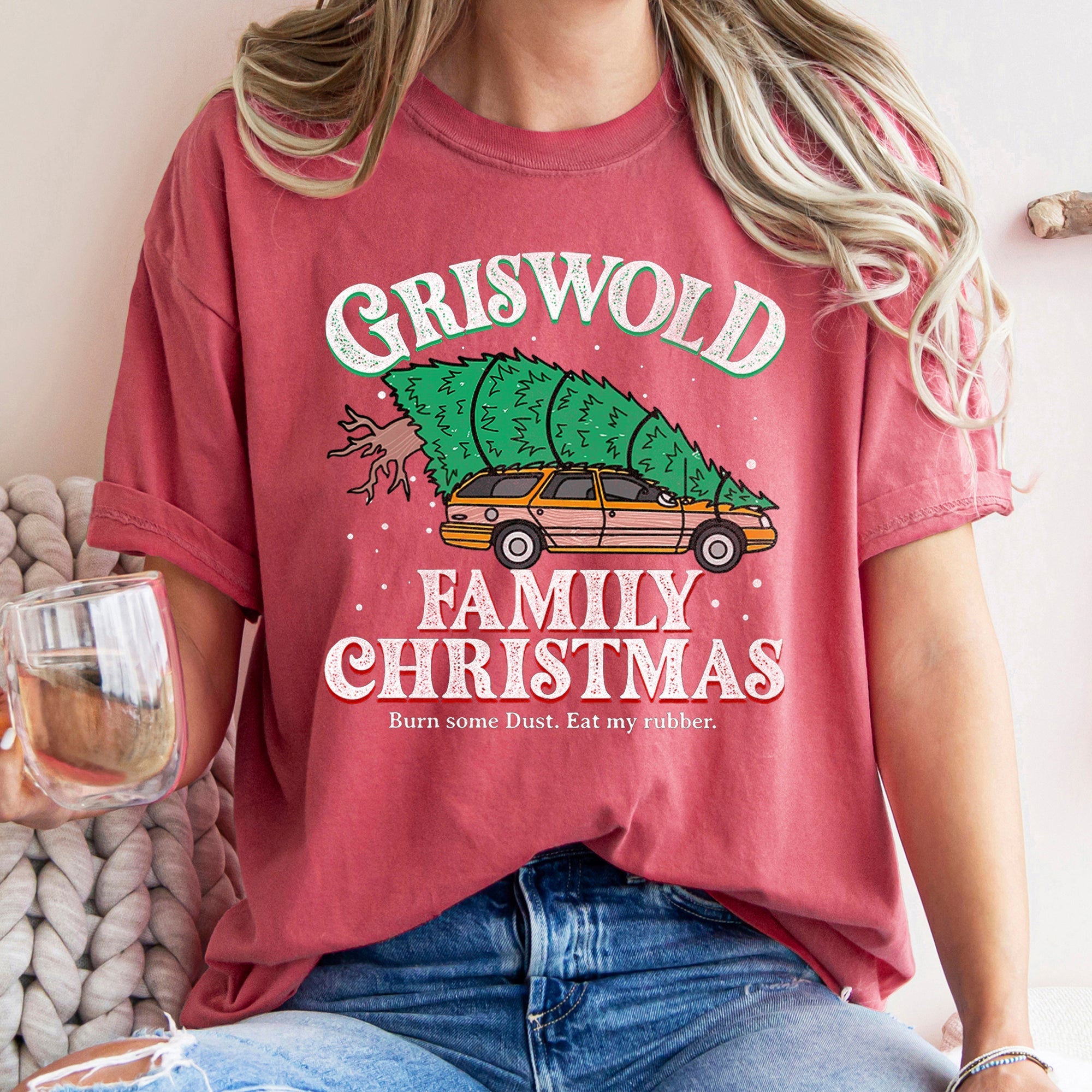 Griswold Family Christmas Tree Vacation Retro Classic Movie Holiday Comfort Colors Tee
