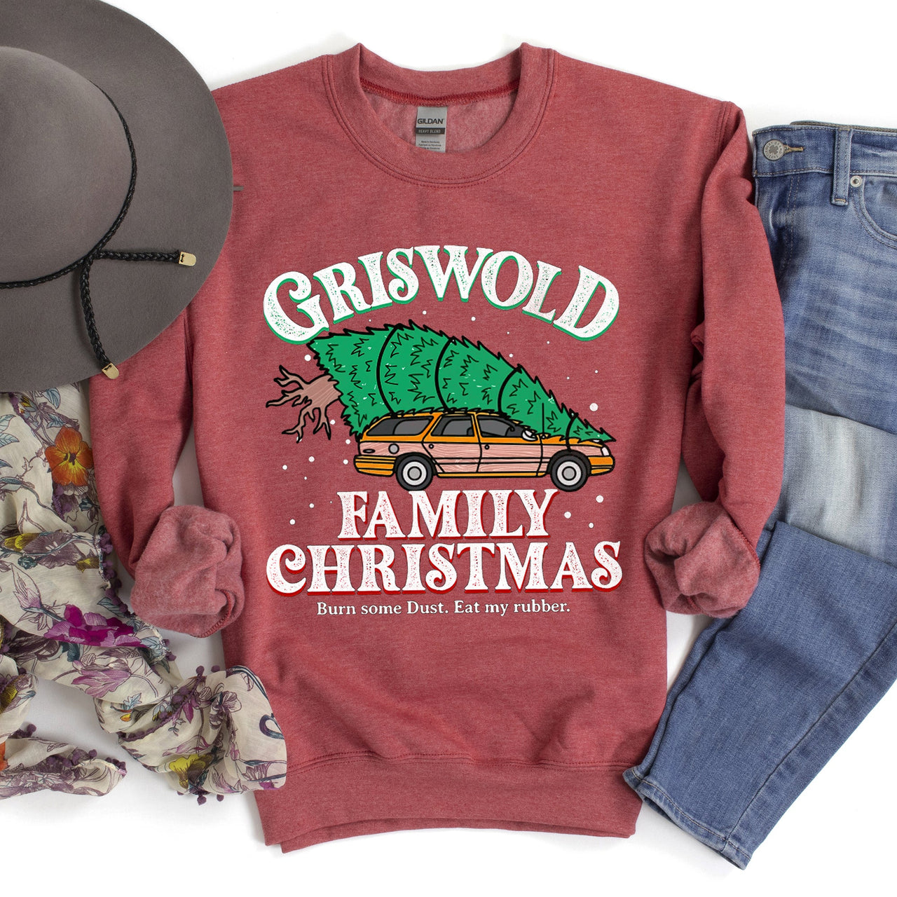 Griswold Family Christmas Cozy Vintage Plaid Inspired Holiday Family Portrait Sweatshirt
