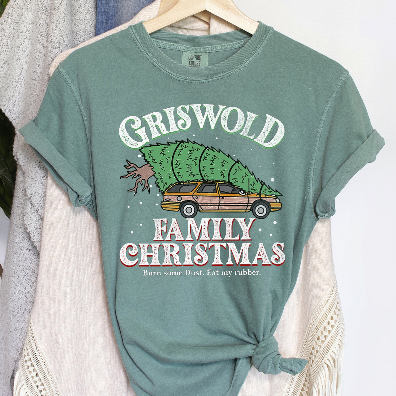 Griswold Family Christmas Tree Vacation Retro Classic Movie Holiday Comfort Colors Tee