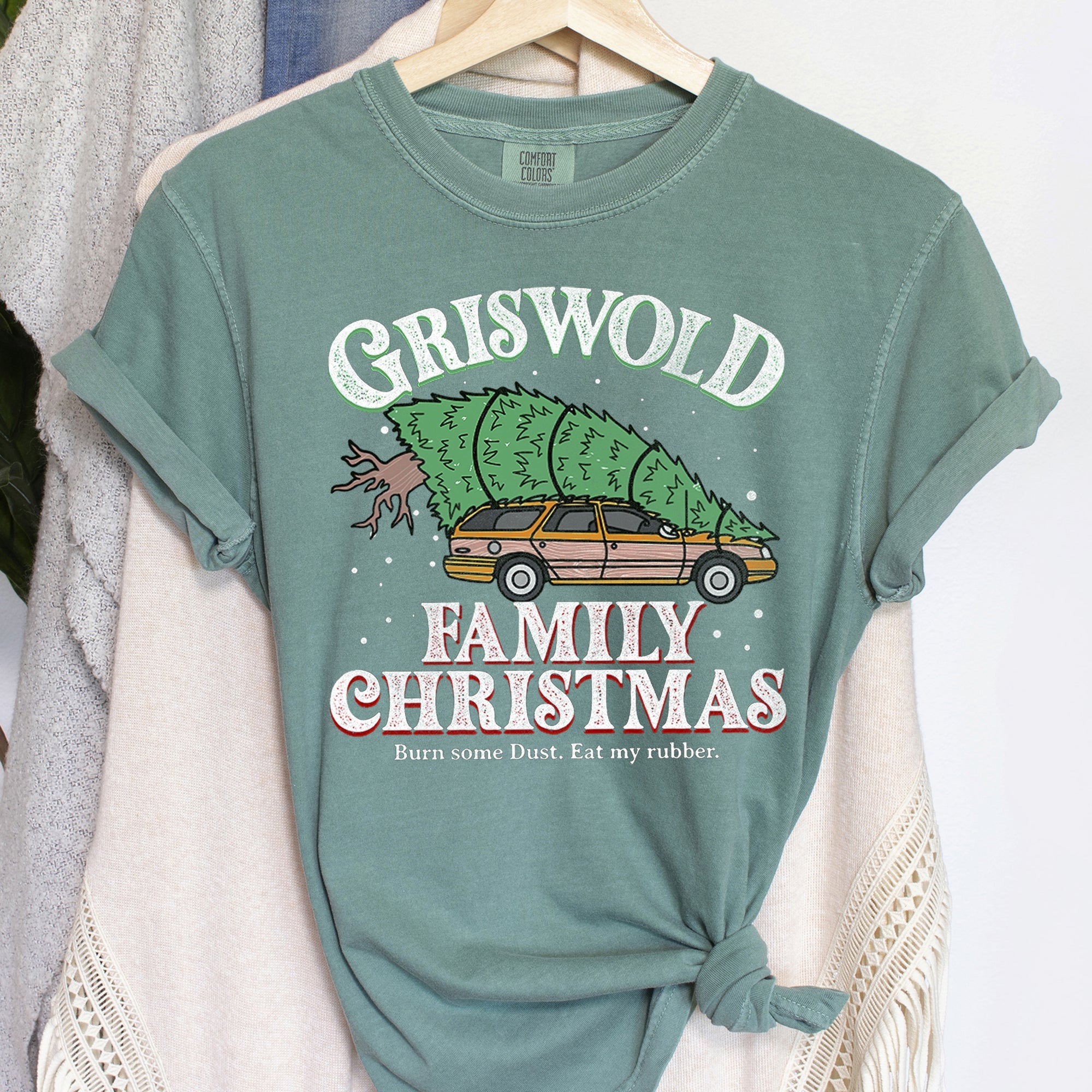 Griswold Family Christmas Tree Vacation Retro Classic Movie Holiday Comfort Colors Tee