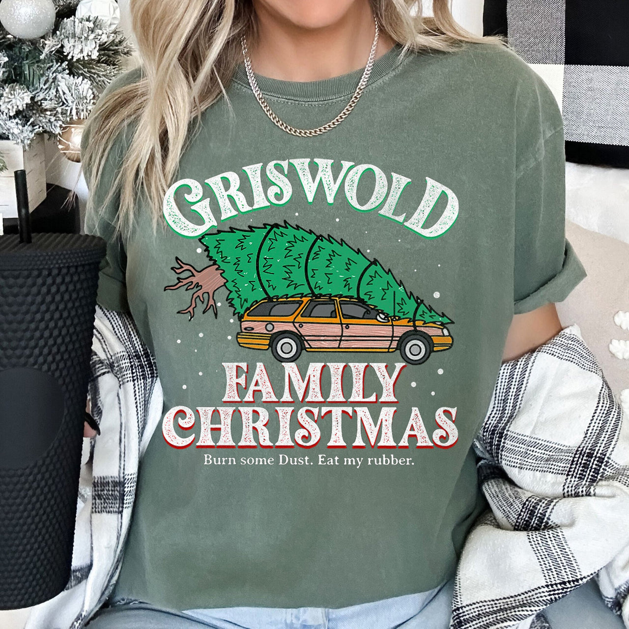 Griswold Family Christmas Tree Vacation Retro Classic Movie Holiday Comfort Colors Tee