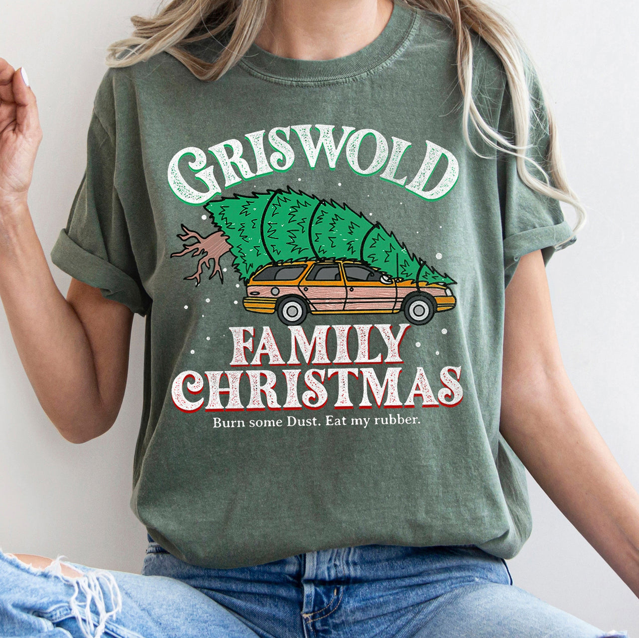 Griswold Family Christmas Tree Vacation Retro Classic Movie Holiday Comfort Colors Tee