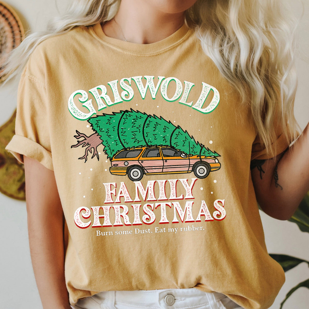 Griswold Family Christmas Tree Vacation Retro Classic Movie Holiday Comfort Colors Tee
