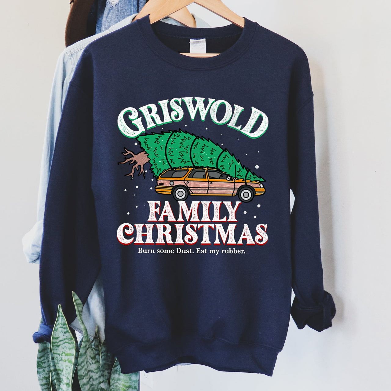 Griswold Family Christmas Cozy Vintage Plaid Inspired Holiday Family Portrait Sweatshirt