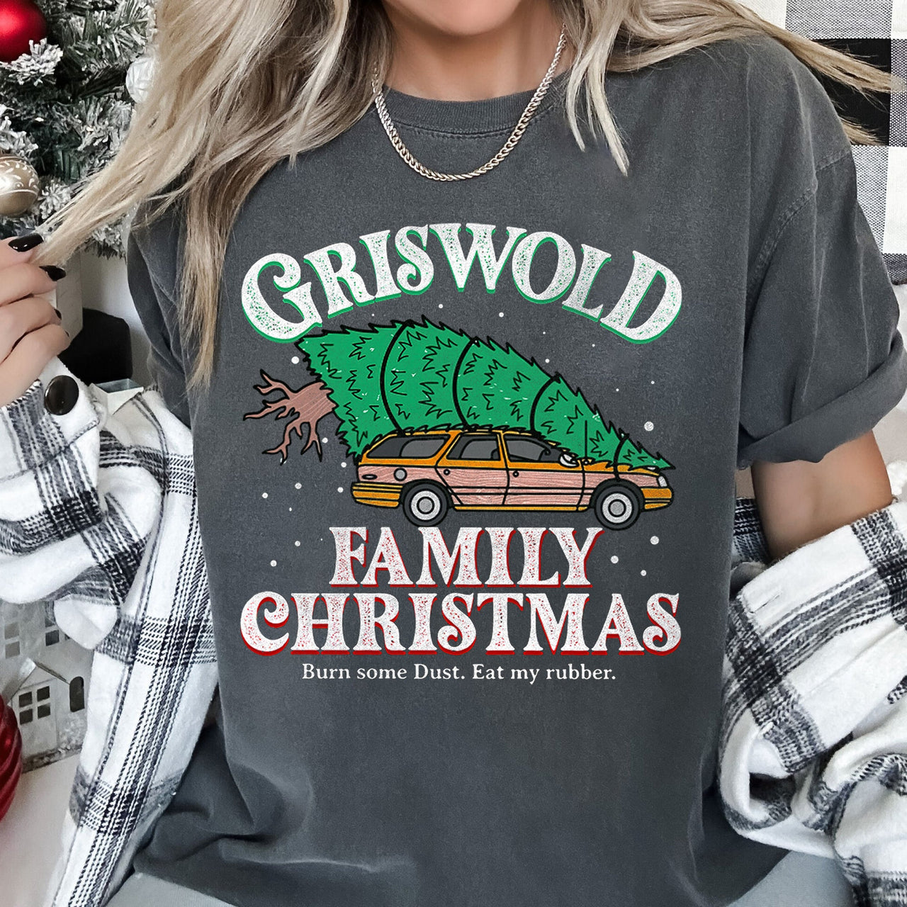 Griswold Family Christmas Tree Vacation Retro Classic Movie Holiday Comfort Colors Tee