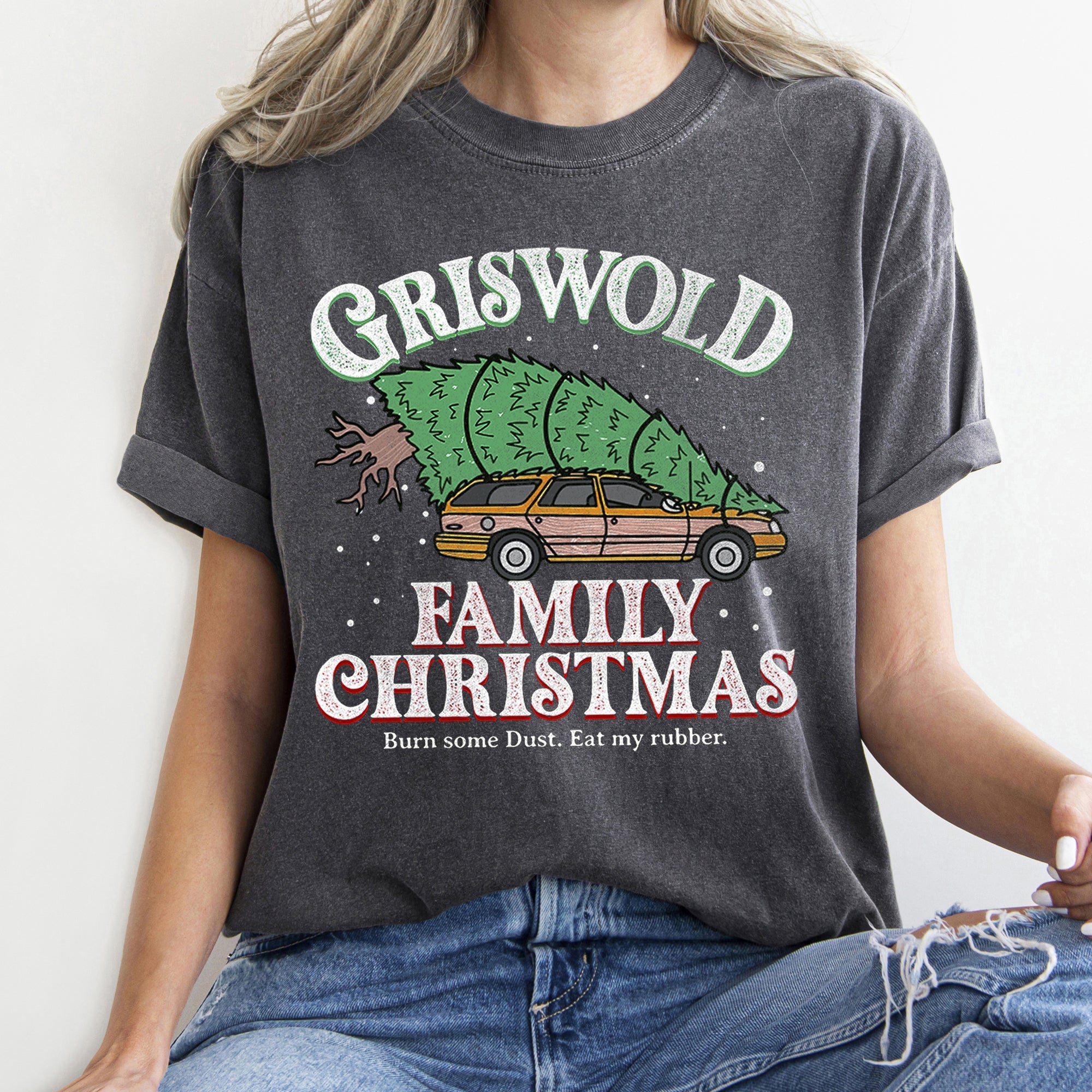 Griswold Family Christmas Tree Vacation Retro Classic Movie Holiday Comfort Colors Tee