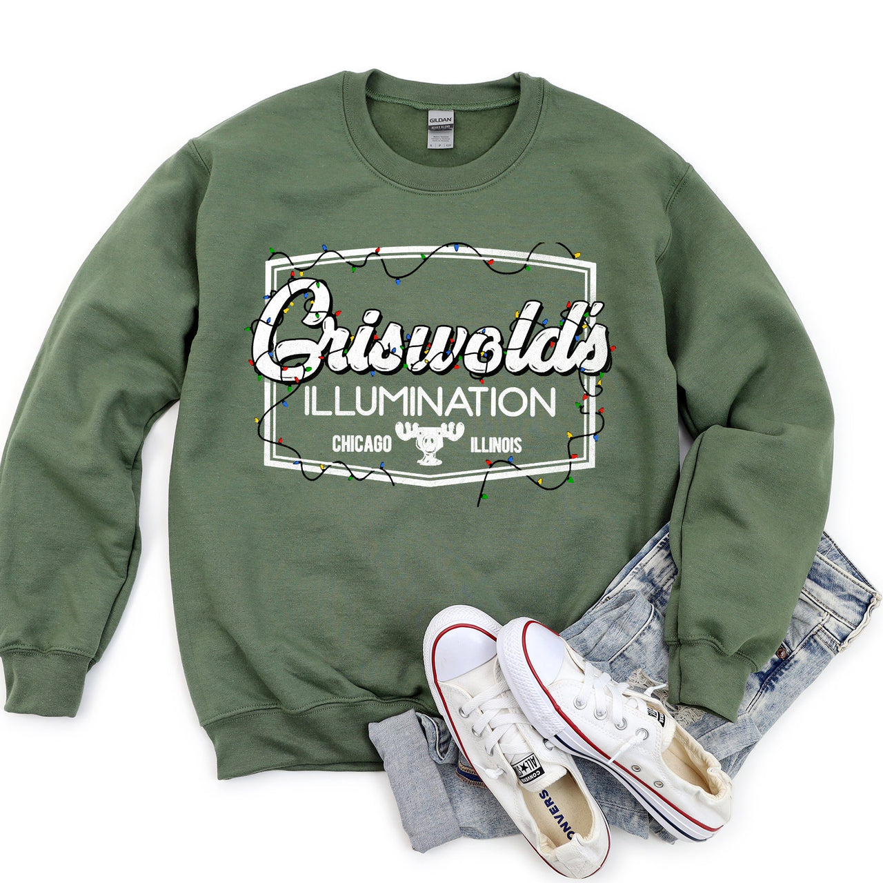 Griswold's Illumination Christmas Lights Extravaganza Display Inspired By The Classic Vacation Scene Sweatshirt