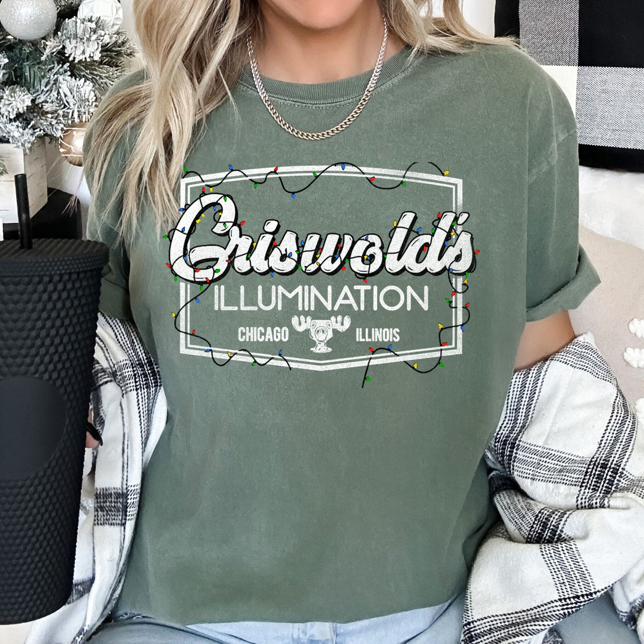 Griswold's Illumination Christmas Vacation Retro Classic Movie Comfort Colors Tee