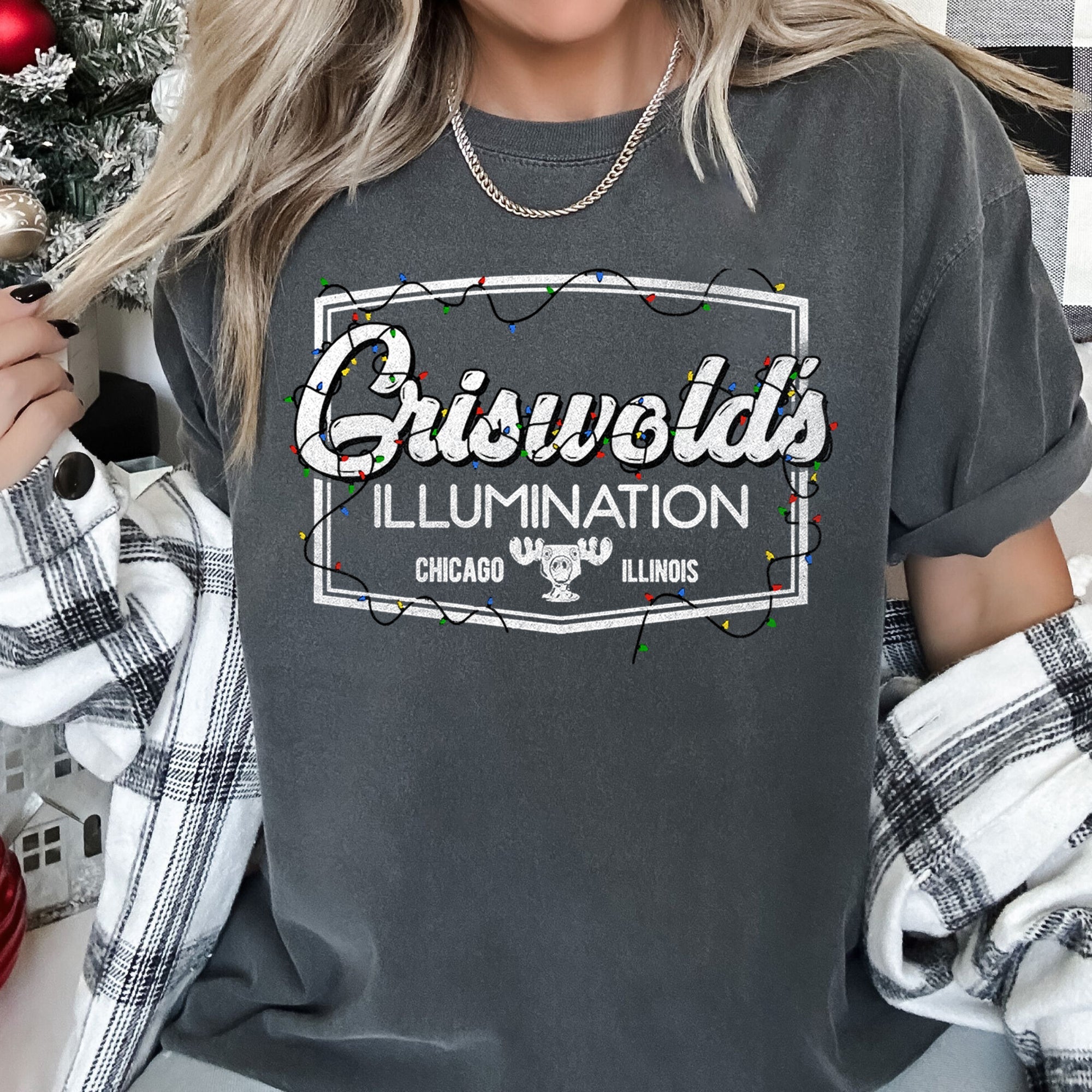 Griswold's Illumination Christmas Vacation Retro Classic Movie Comfort Colors Tee
