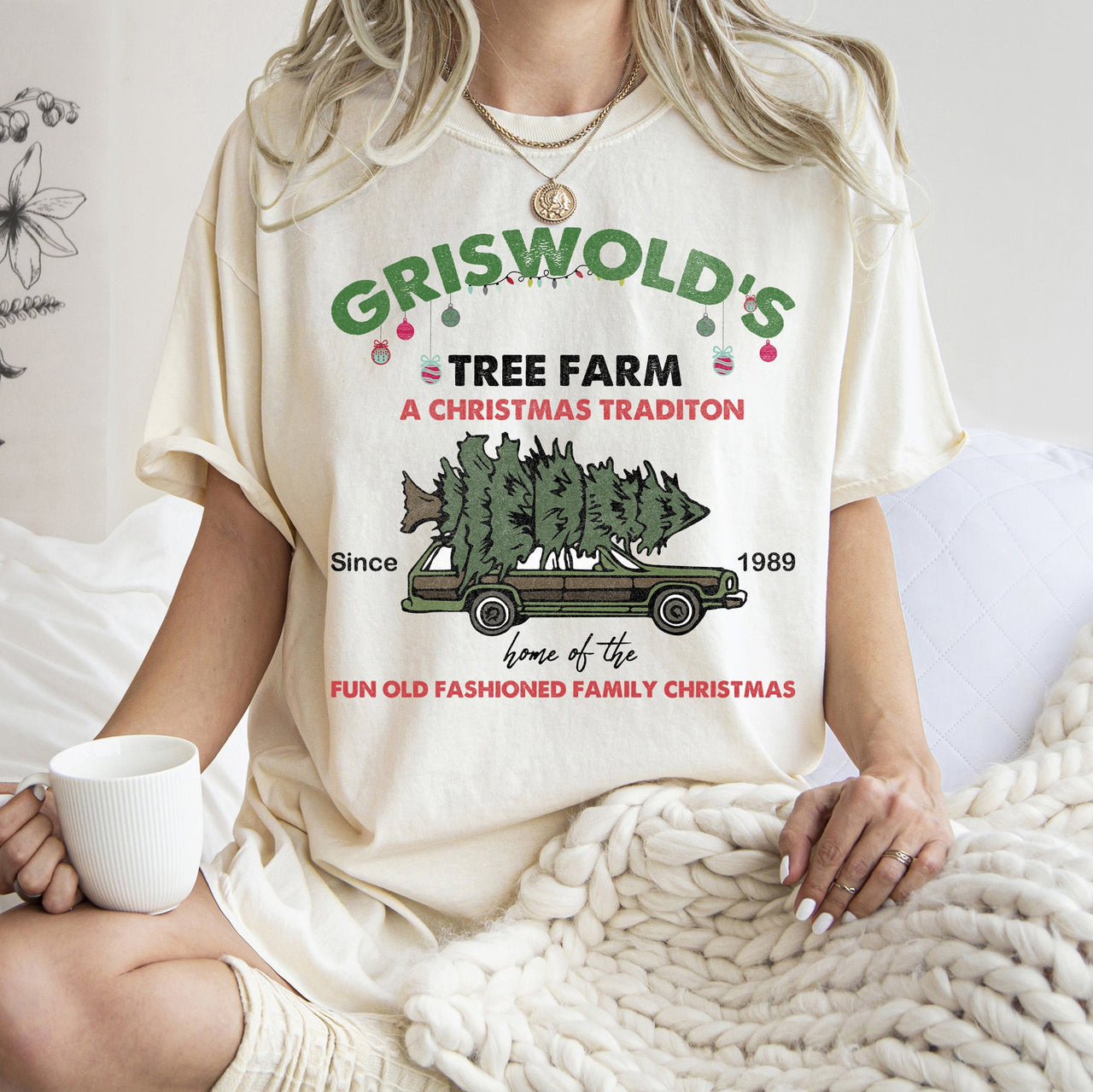 Griswold's Tree Farm Christmas Vacation Classic Retro Holiday Edition Comfort Colors Tee