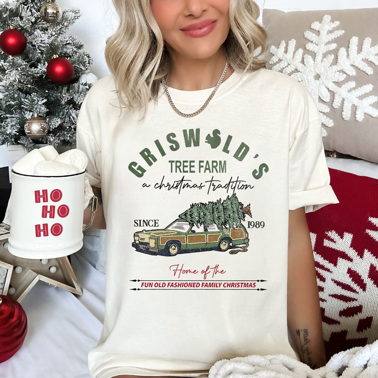 Griswold's Tree Farm Squirrel Christmas Vacation Classic Retro Comfort Colors Tee