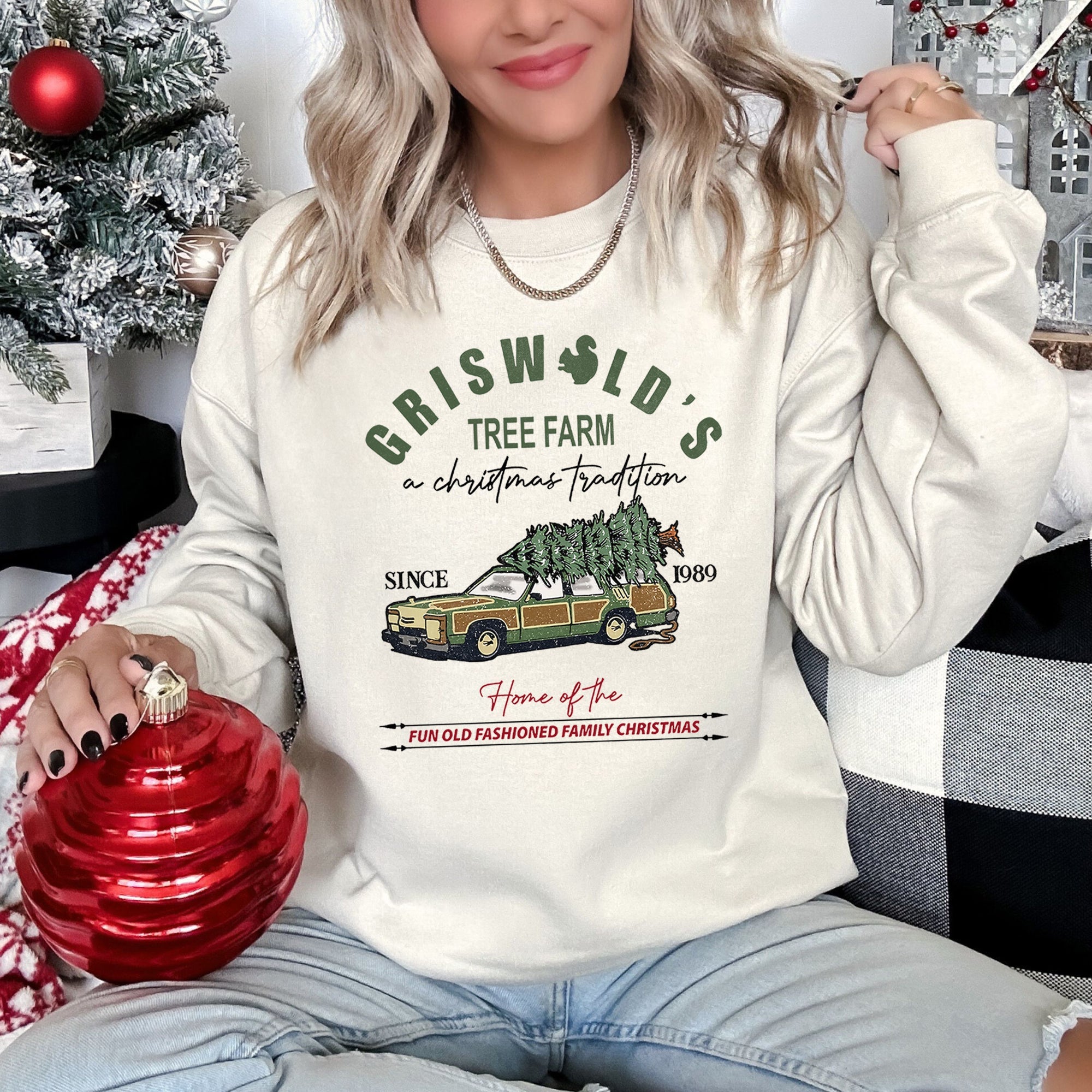 Griswold's Tree Farm Squirrel Christmas Holiday Edition Graphic Collection Sweatshirt