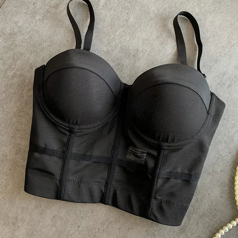 Full Beads Female Corset Top Women Camis Nightclub Pearls Short Chest Binder Sexy Camisole Mujer Lingerie Tube Bra Debardeur