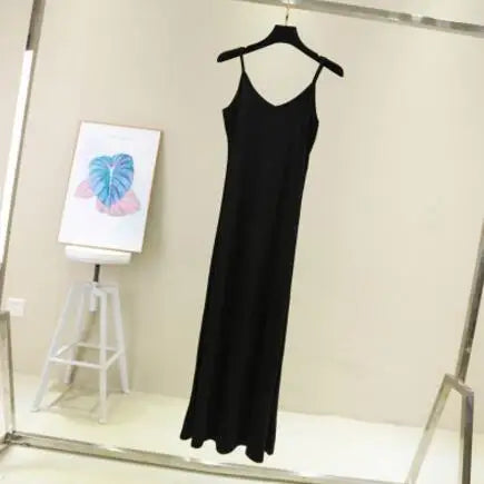Spring Summer 2026 Woman Tank Dress Casual Modal Sexy Camisole Elastic Female Home Beach Dresses O-Neck Camis Sexy Dress