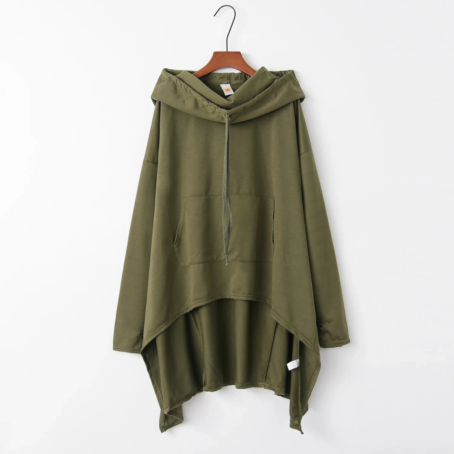 Fashion Trends New European and N Pure Color Long Hoodie