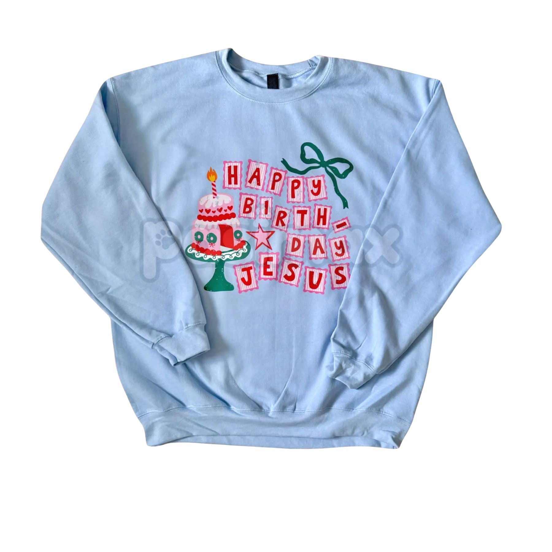HBD Jesus Crewneck Sweatshirt – Funny Birthday Holiday Graphic