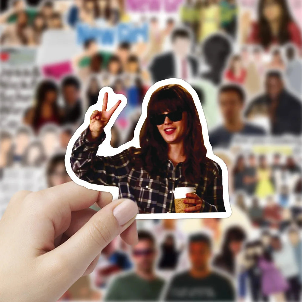 10/30/50PCS TV Show New Girl Stickers Laptop Guitar Luggage Fridge Skateboard Waterproof Cool Graffiti Sticker Decal Kids Toys