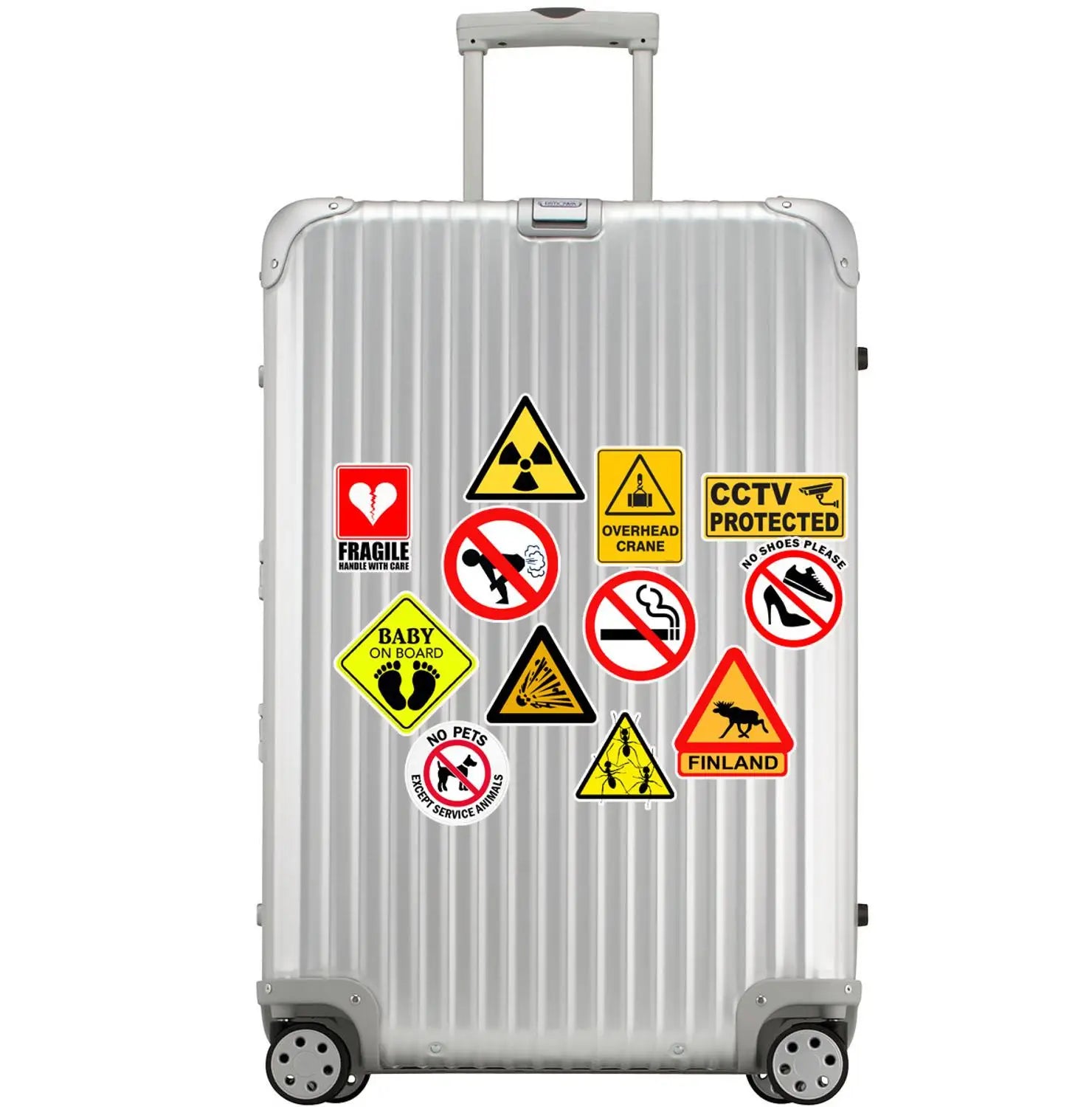 10/30/50PCS Warning Stickers Danger Banning Signs Reminder Waterproof Decal Sticker to Laptop Motorcycle Luggage Phone Snowboard