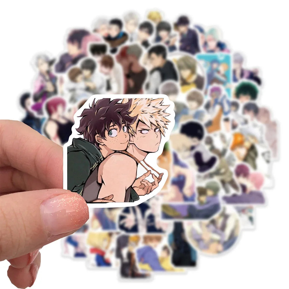 10/30/50pcs Gay BL Boys Love Anime Stickers Cartoon Decals Skateboard Laptop Guitar Suitcase Motorcycle Waterproof Sticker Toy