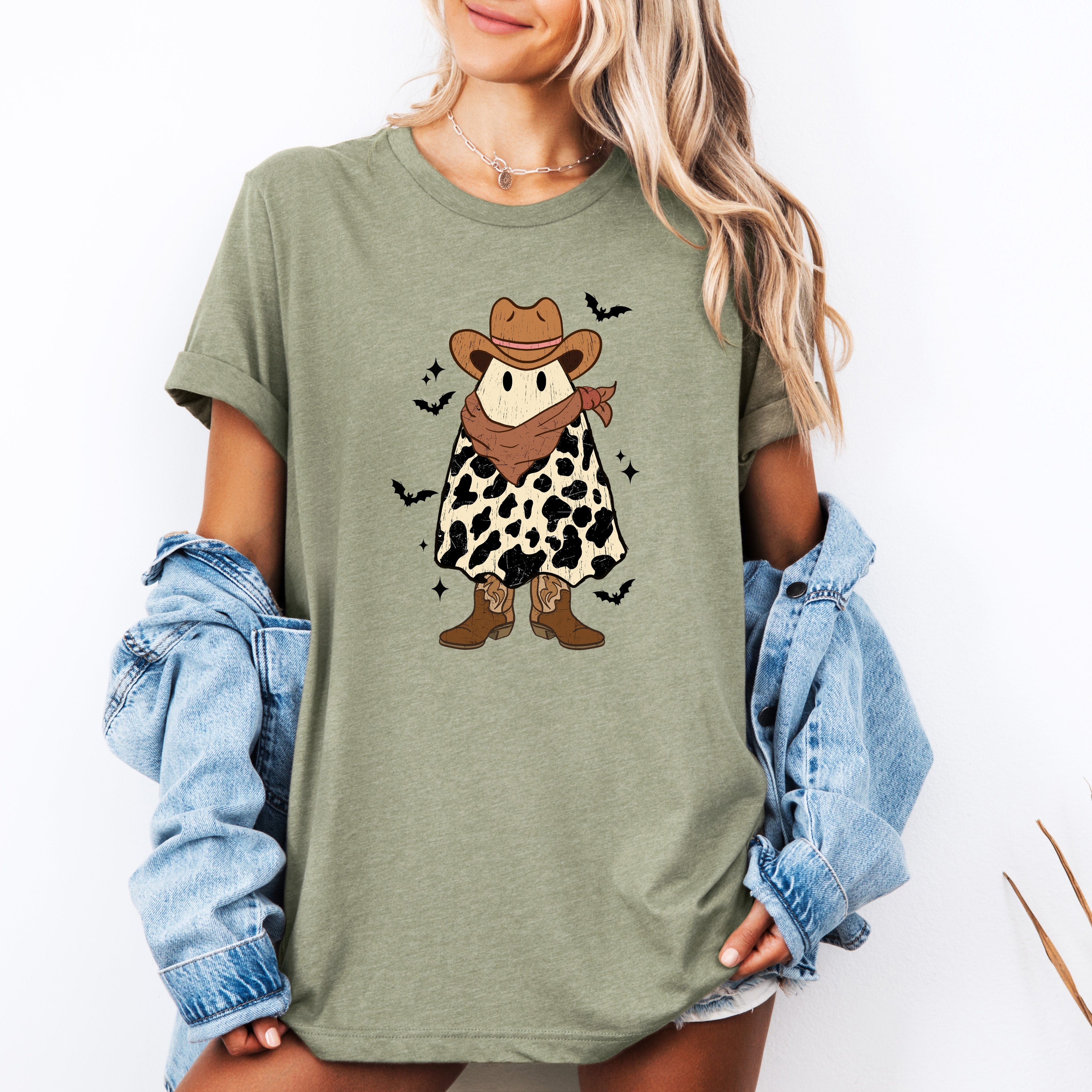 Halloween Ghost Cowboy Western Frontier Spirit Vintage Edition Collectible Graphic Tee
