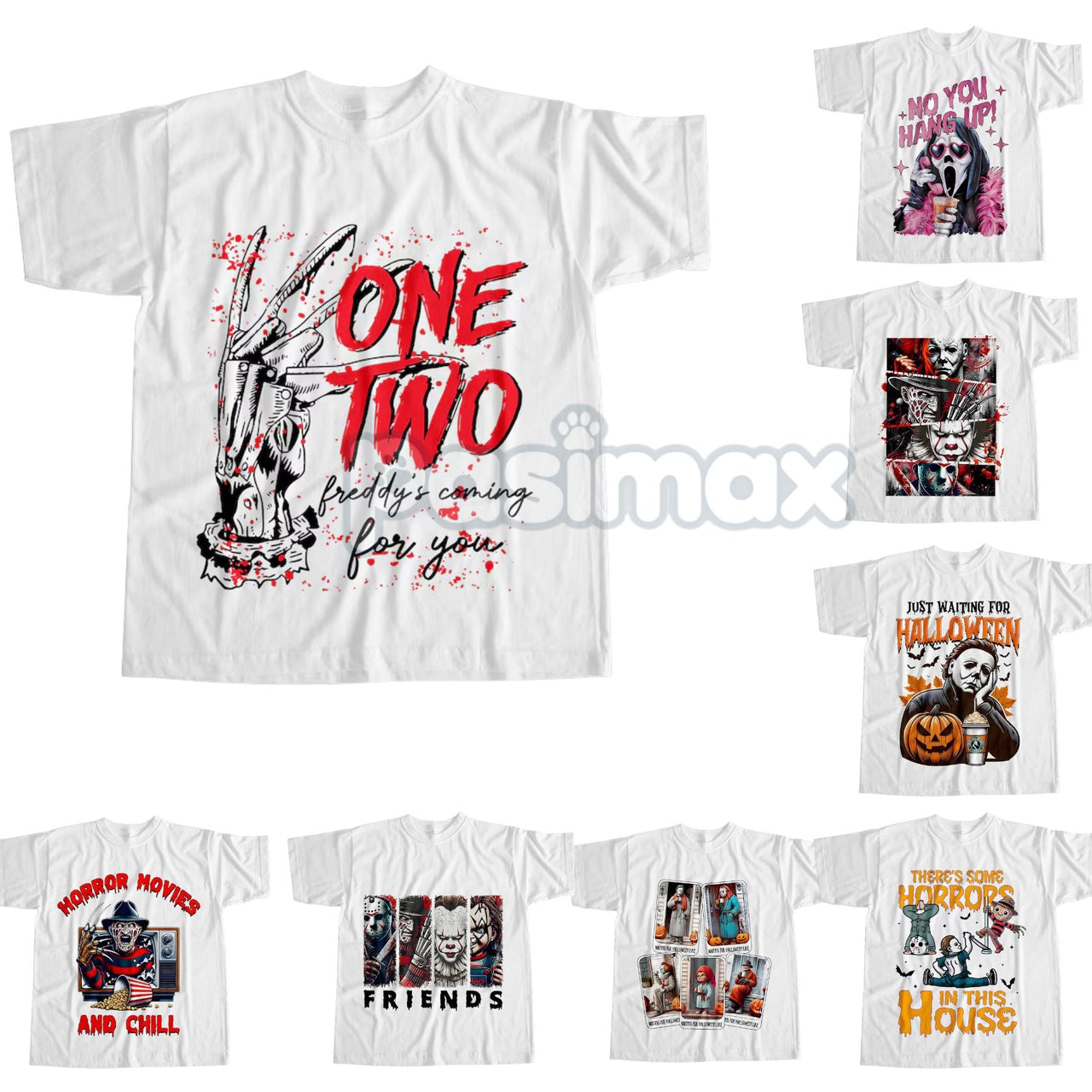 Halloween Horror Anime T-Shirt - Spooky Japanese Graphic Tee, Edgy Fall Wear