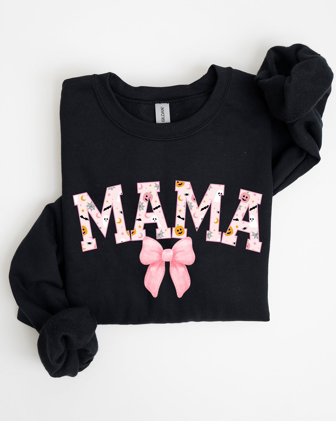 Halloween Mama Coquette Ribbons And Bows Festive Fall Autumn Seasonal Sweatshirt