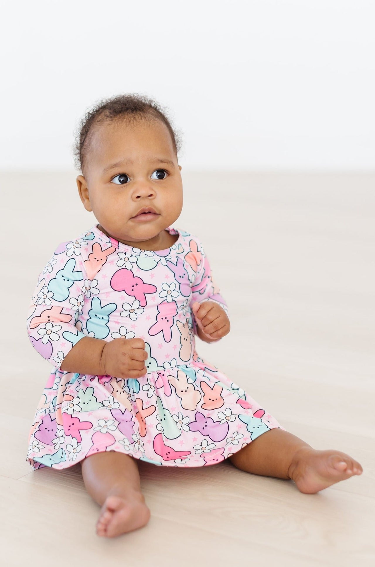 Hangin with My Peeps 3/4 Sleeve Twirl Bodysuit