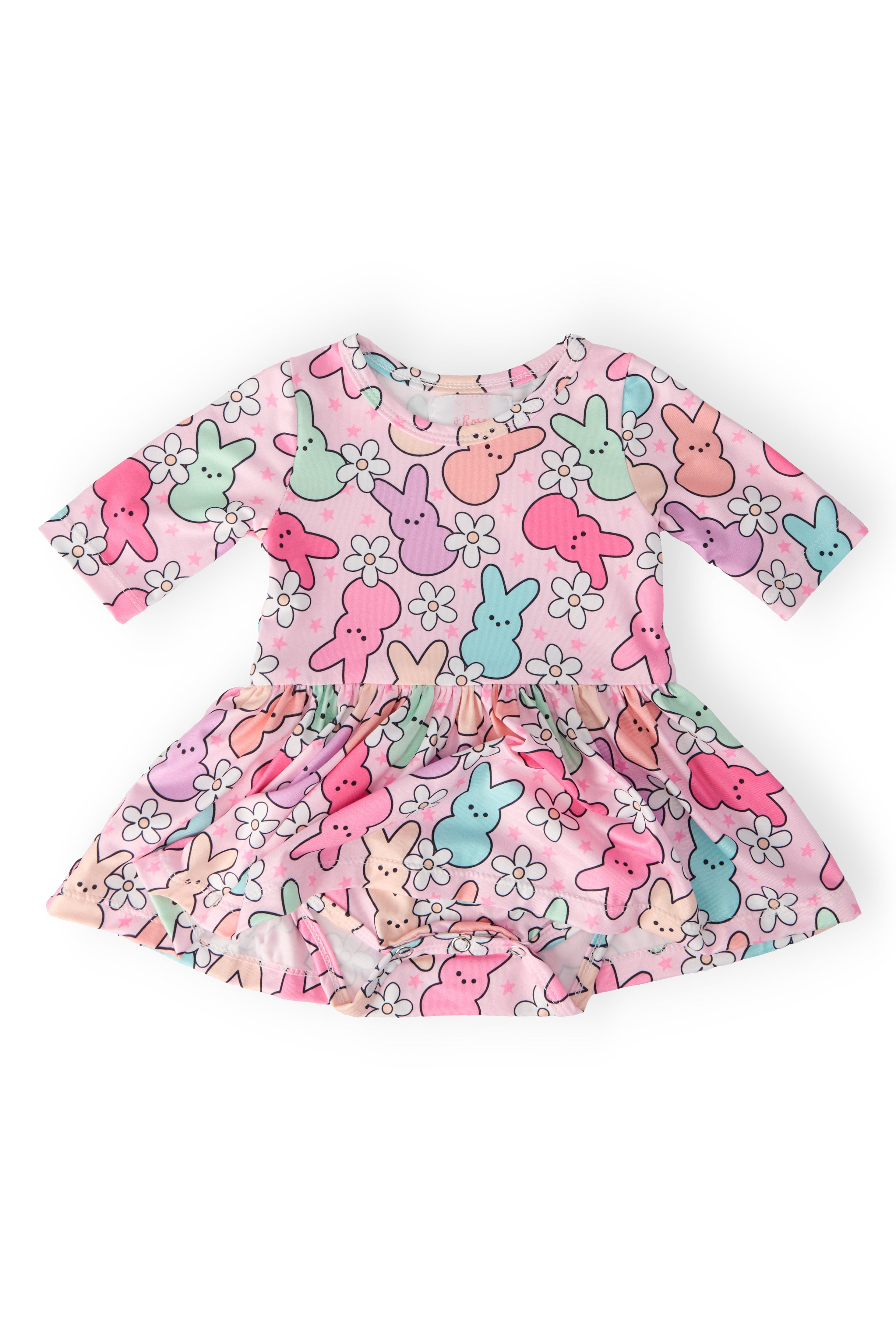 Hangin with My Peeps 3/4 Sleeve Twirl Bodysuit