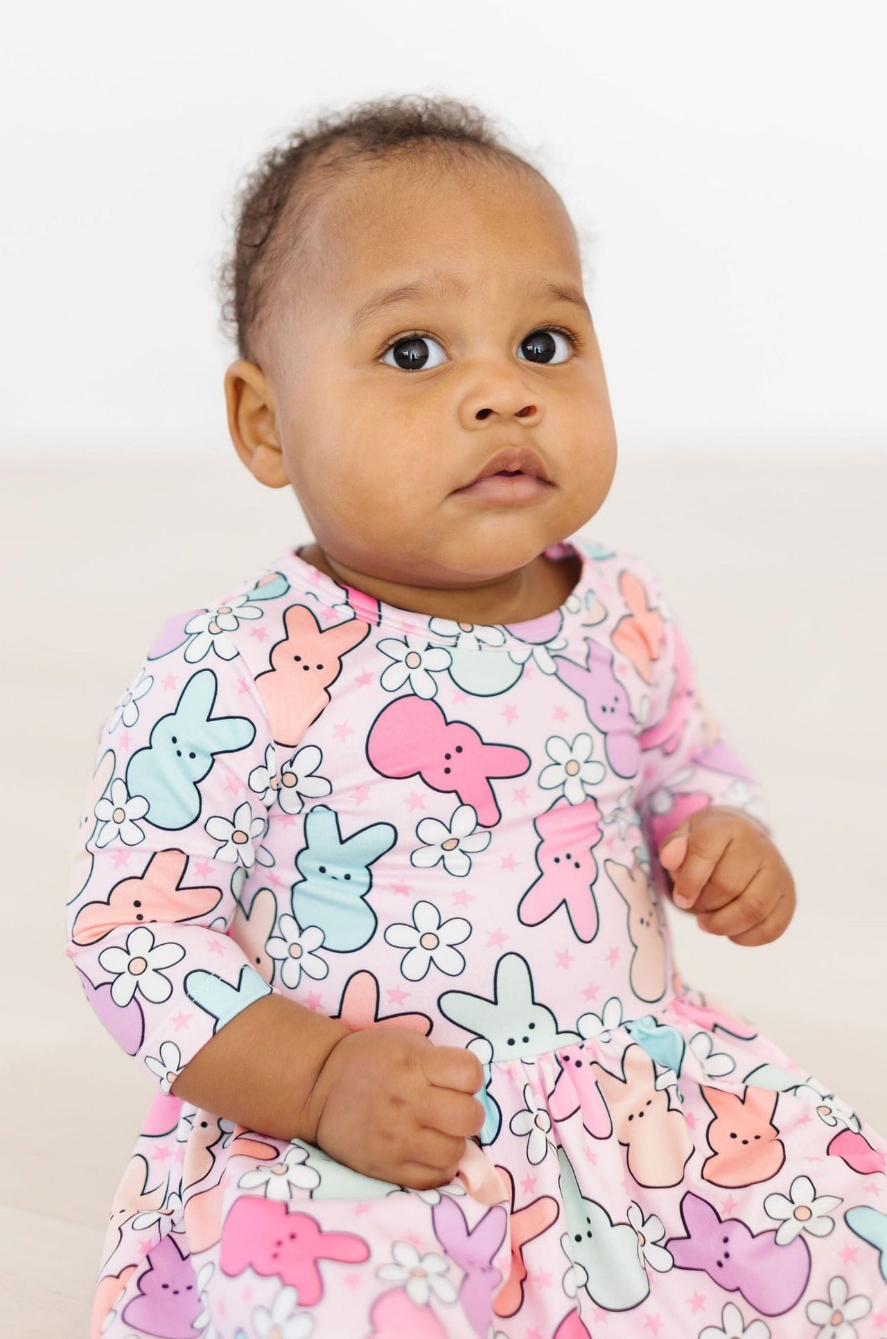 Hangin with My Peeps 3/4 Sleeve Twirl Bodysuit