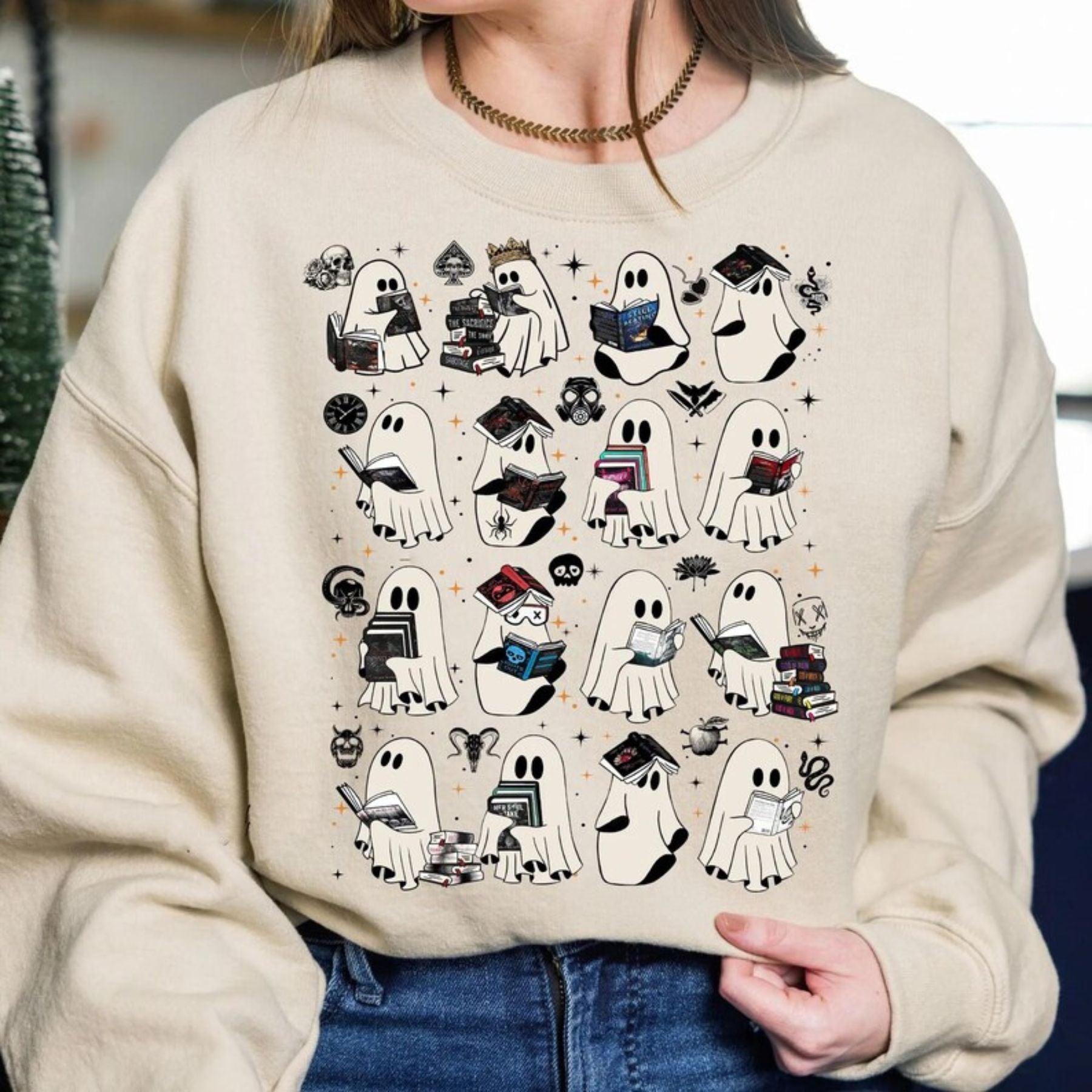 Haunting Adeline Ghost Sweatshirt – Ghosts Reading Dark Romance Books