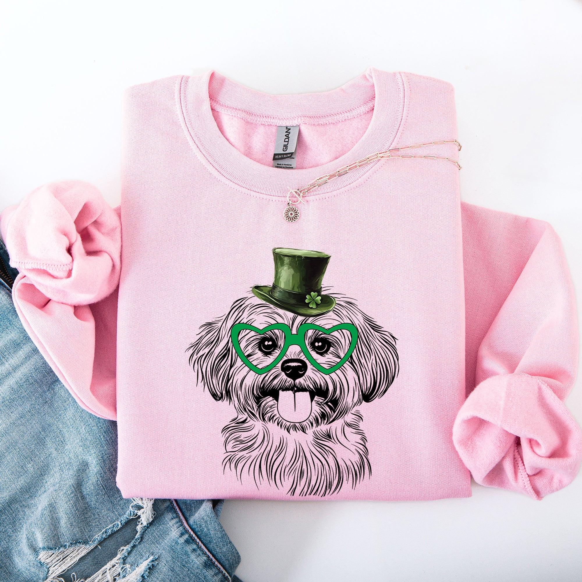Havanese Adorable Dog St. Patrick's Day Lucky Irish Celebration Theme Edition Sweatshirt