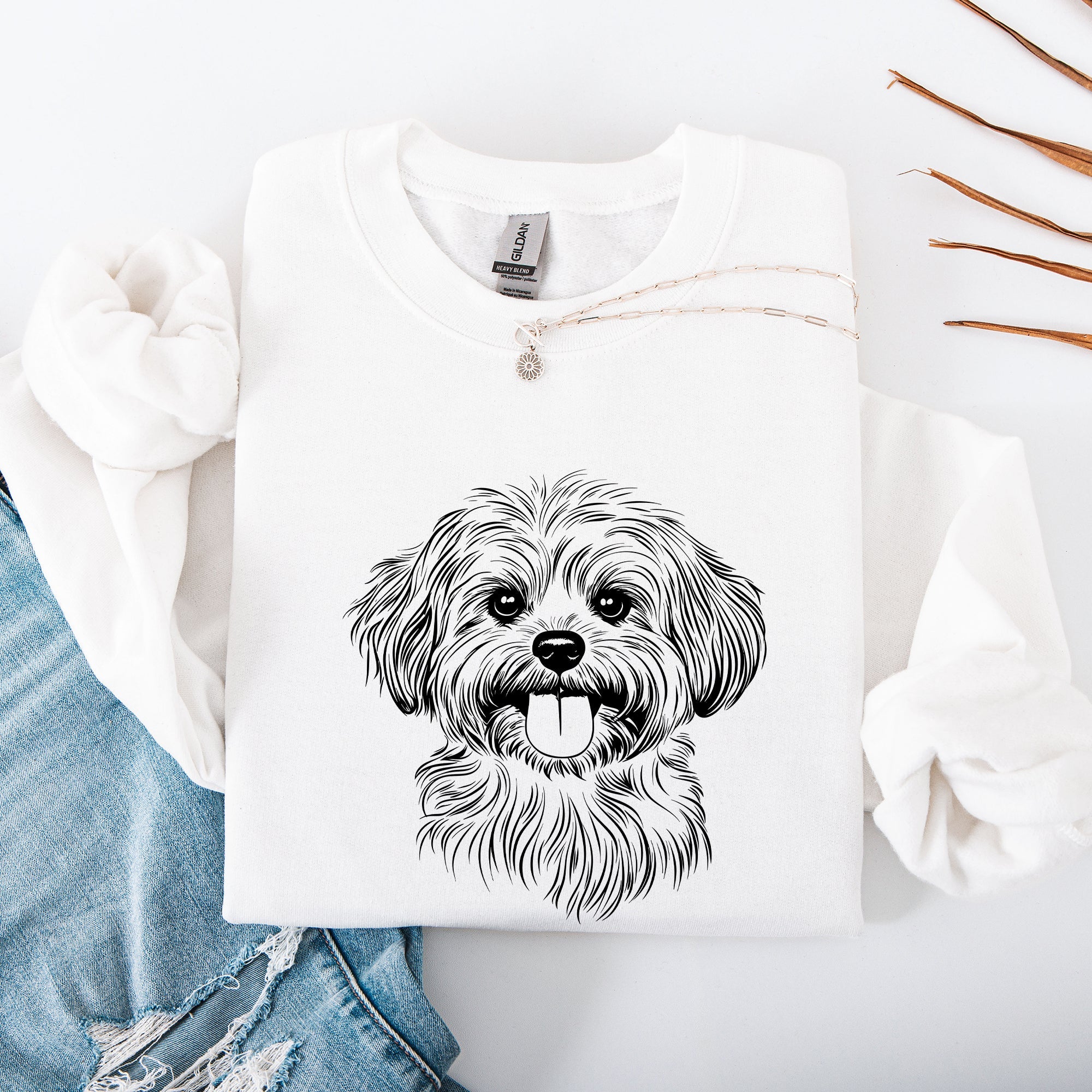 Havanese Dog Breed Lover Graphic Cozy Warm Fleece Ultra Soft Premium Quality Everyday Wear Sweatshirt