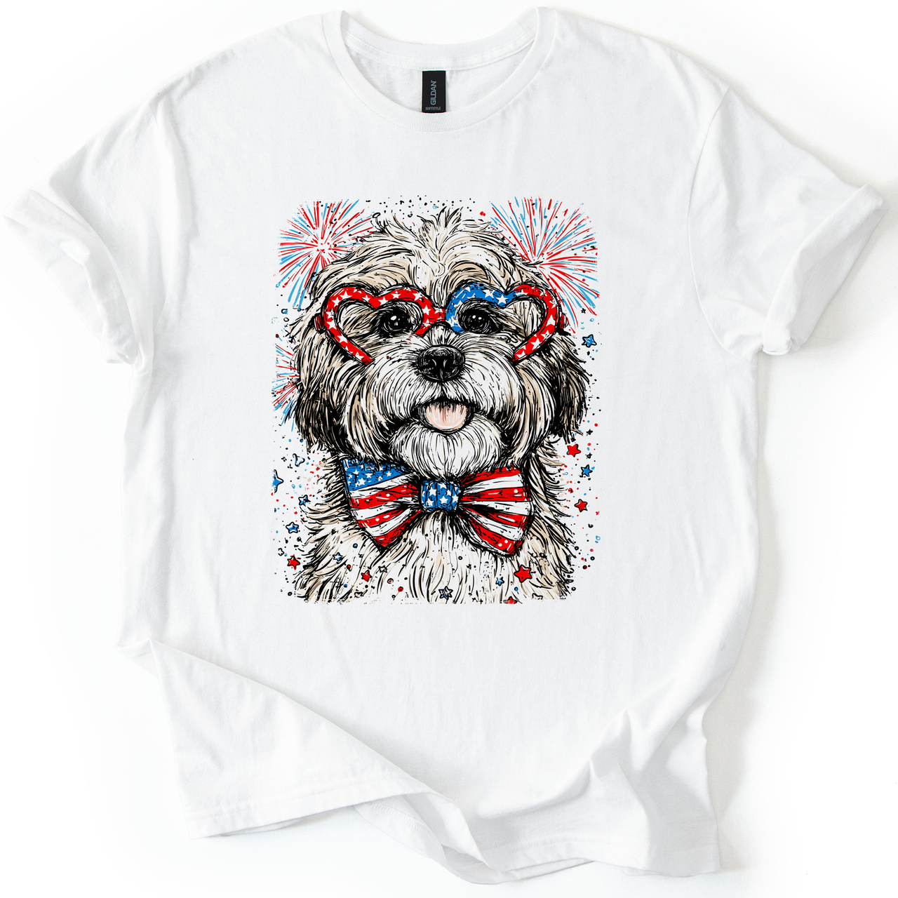 Havanese Patriotic Dog Graphic Tee