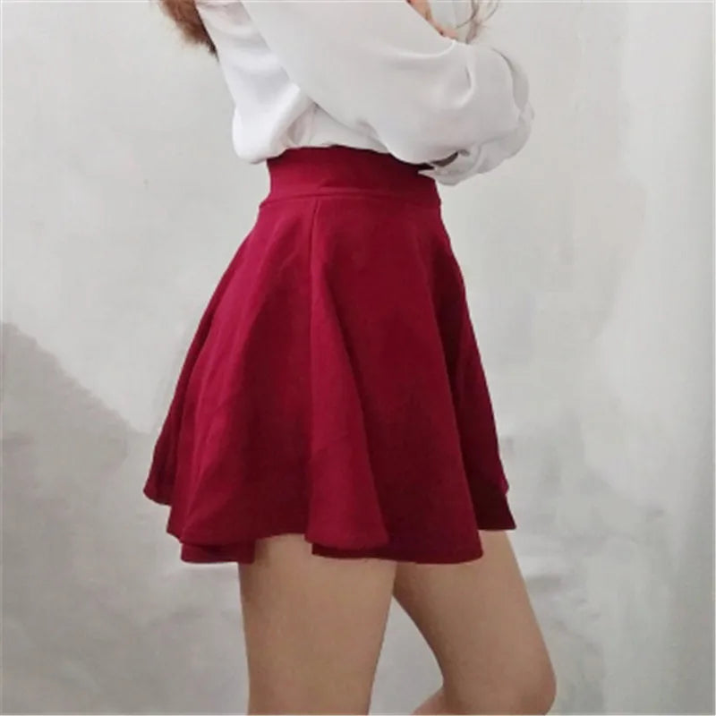 2026 Summer Style Women Skirt Solid Color Sexy High Waist Midi Pleated Skirts Stripe Black School Korean Mini A-line Saia