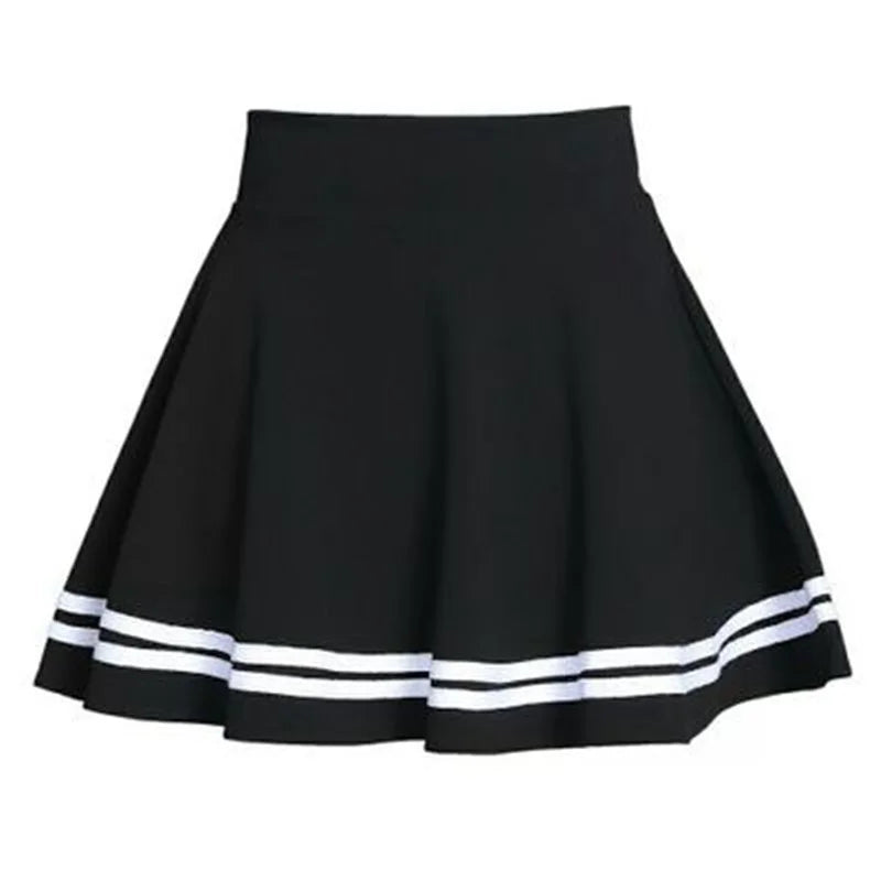 2026 Summer Style Women Skirt Solid Color Sexy High Waist Midi Pleated Skirts Stripe Black School Korean Mini A-line Saia