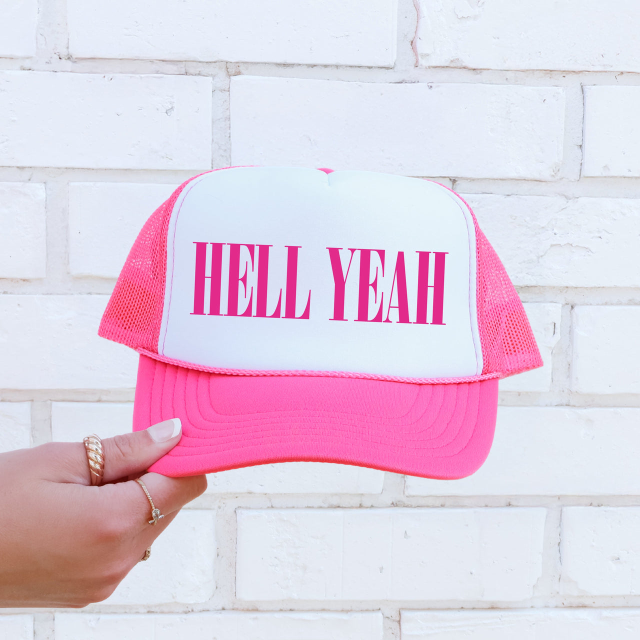 Hell Yeah Sassy Funny Bold Expression For Confident Style Seekers Who Love Humor Trucker Hat