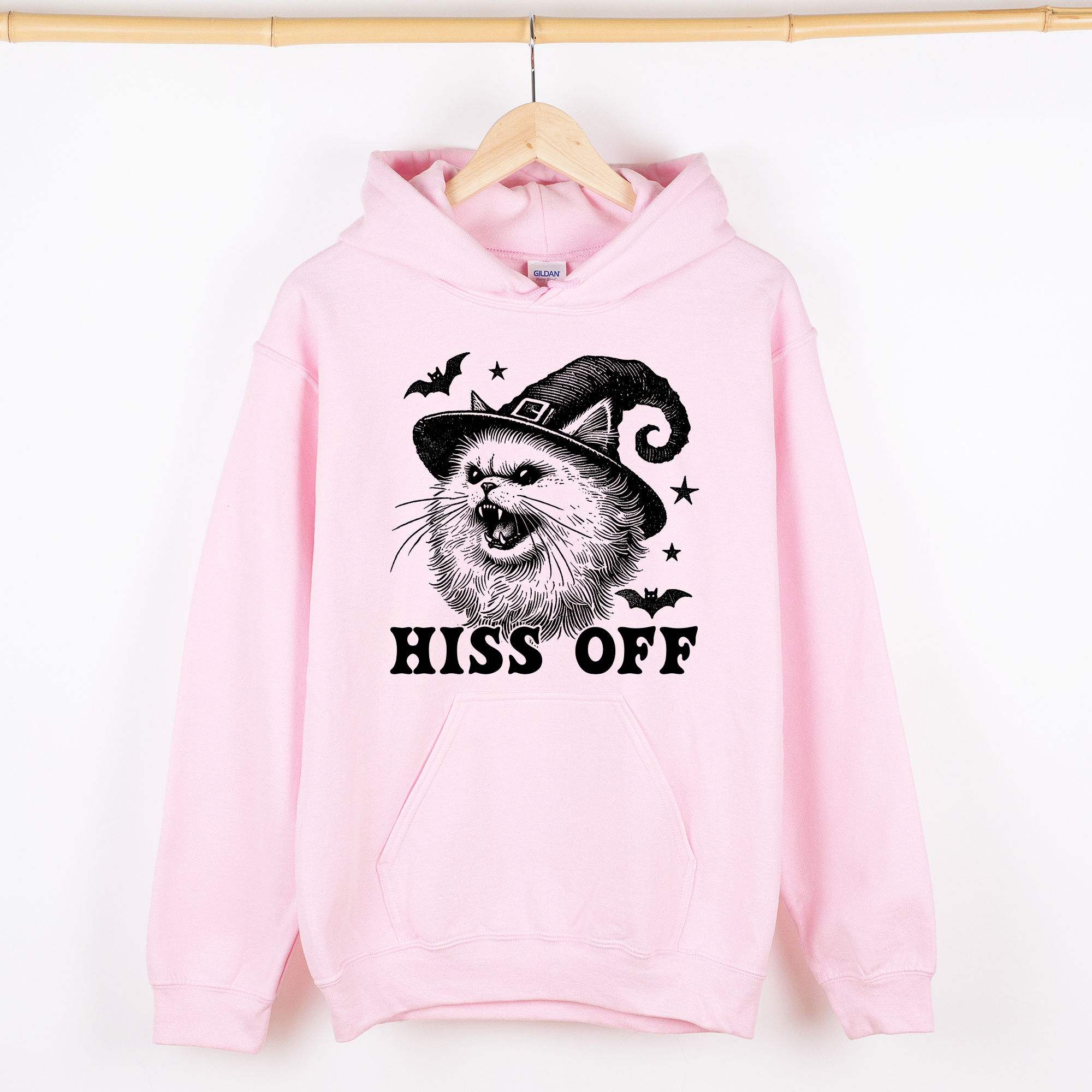 Hiss Off Cat Halloween Witch Vintage Edition Boldly Spooky Collector's Favorite Graphic Hoodie