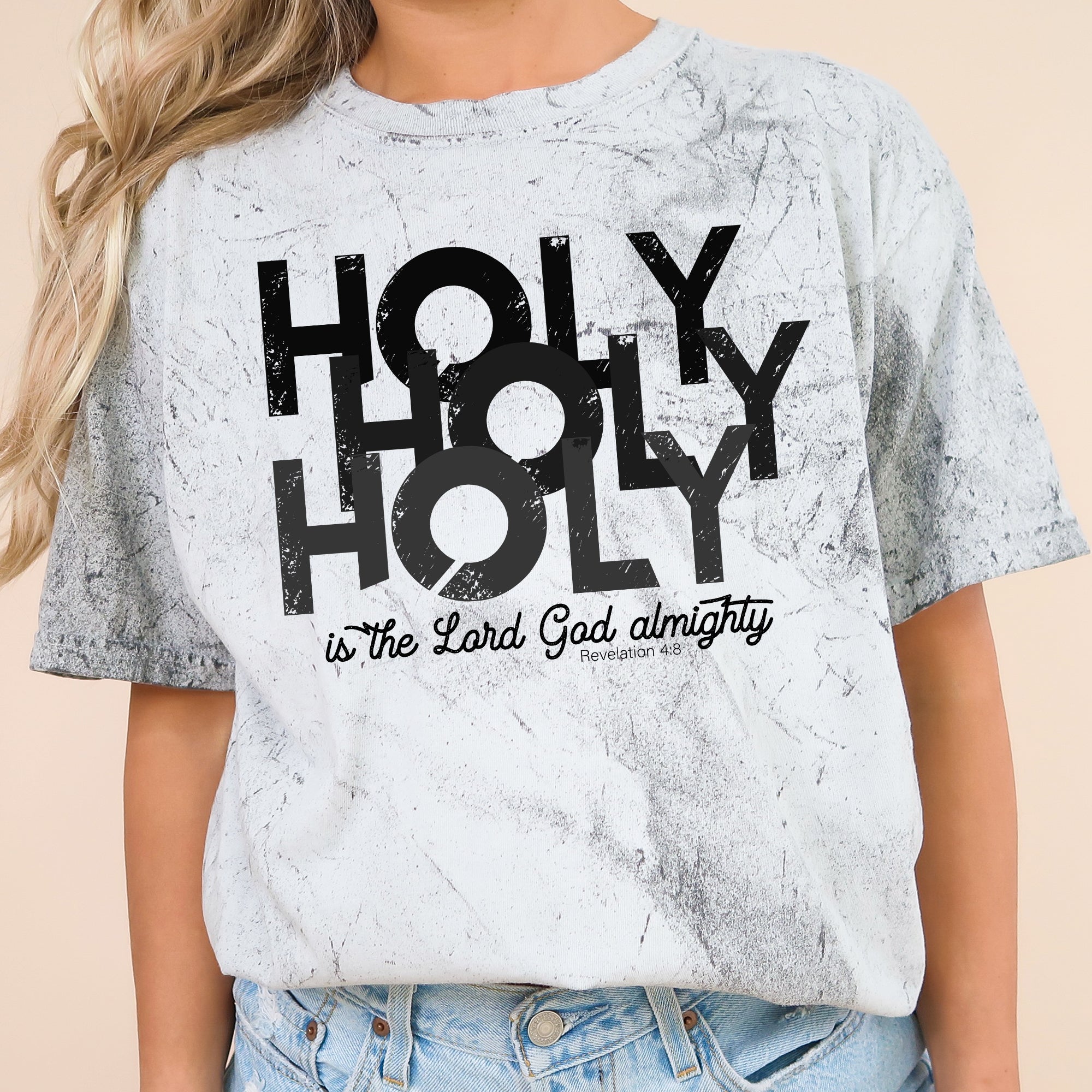Holy Lord God Almighty Religious Christian Jesus Faith Gospel Color Blast Comfort Colors Tee