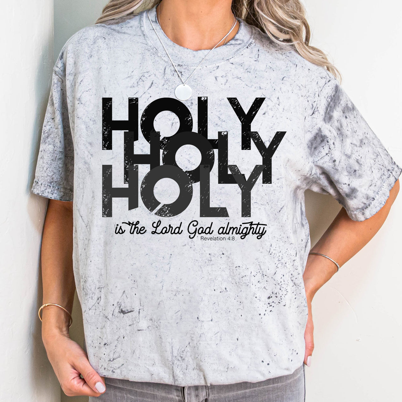 Holy Lord God Almighty Religious Christian Jesus Faith Gospel Color Blast Comfort Colors Tee