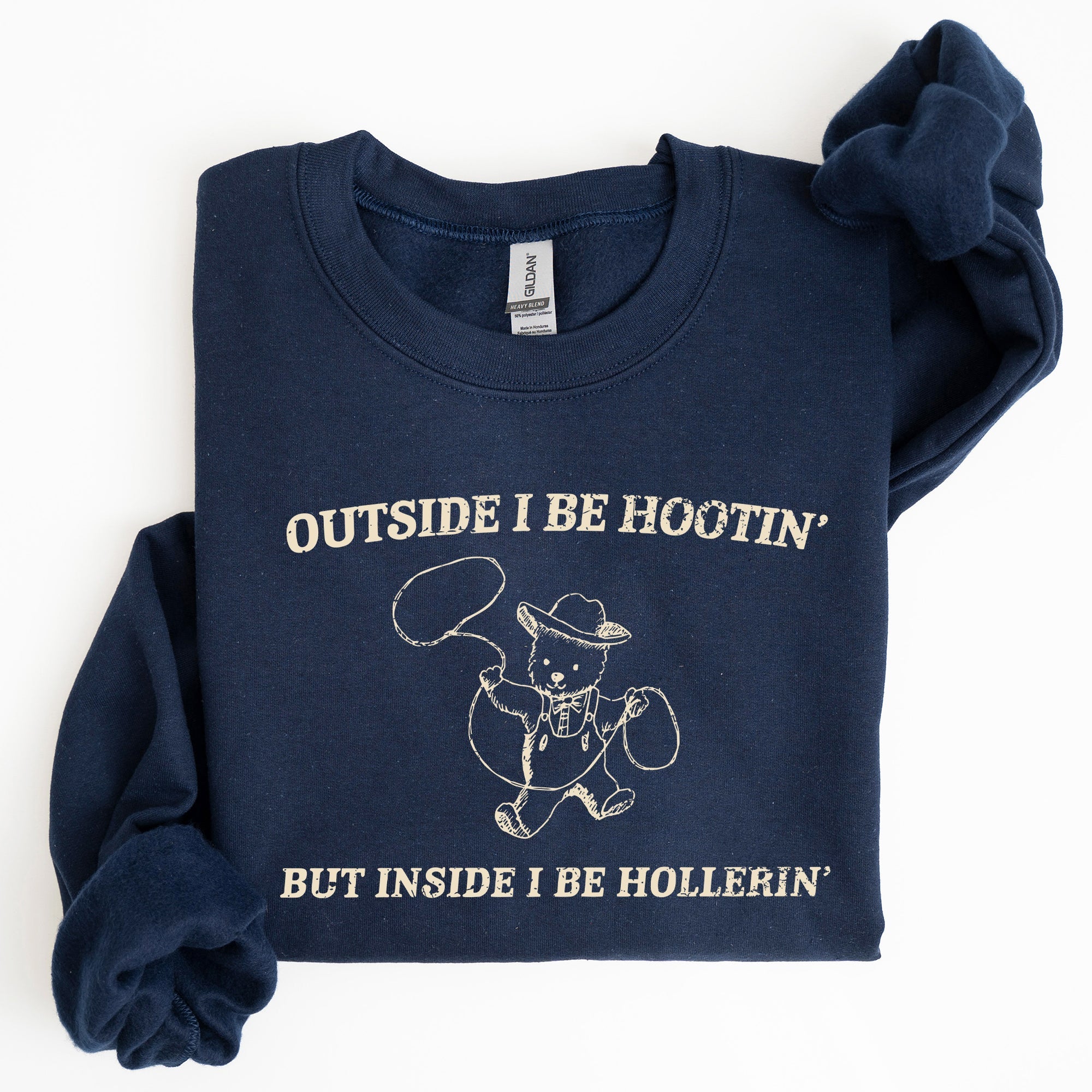 Hootin Hollerin Bear Meme Graphic Illustration For Meme Fans Everywhere Sweatshirt