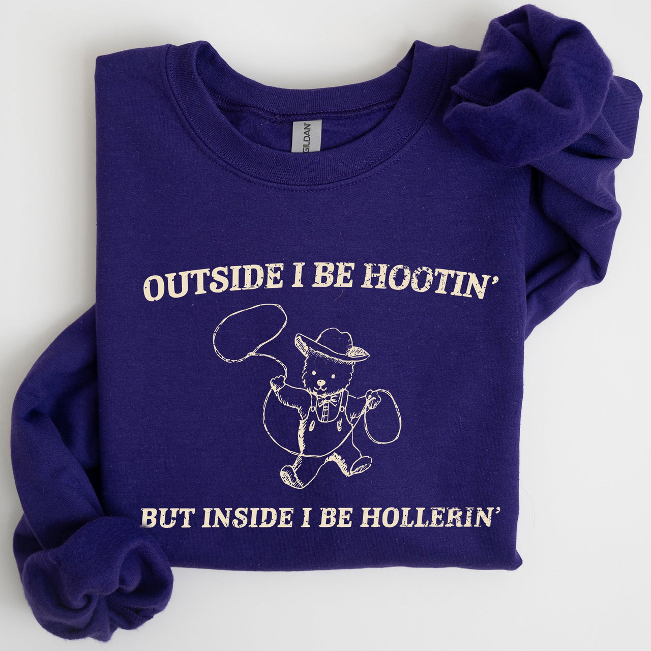 Hootin Hollerin Bear Meme Graphic Illustration For Meme Fans Everywhere Sweatshirt