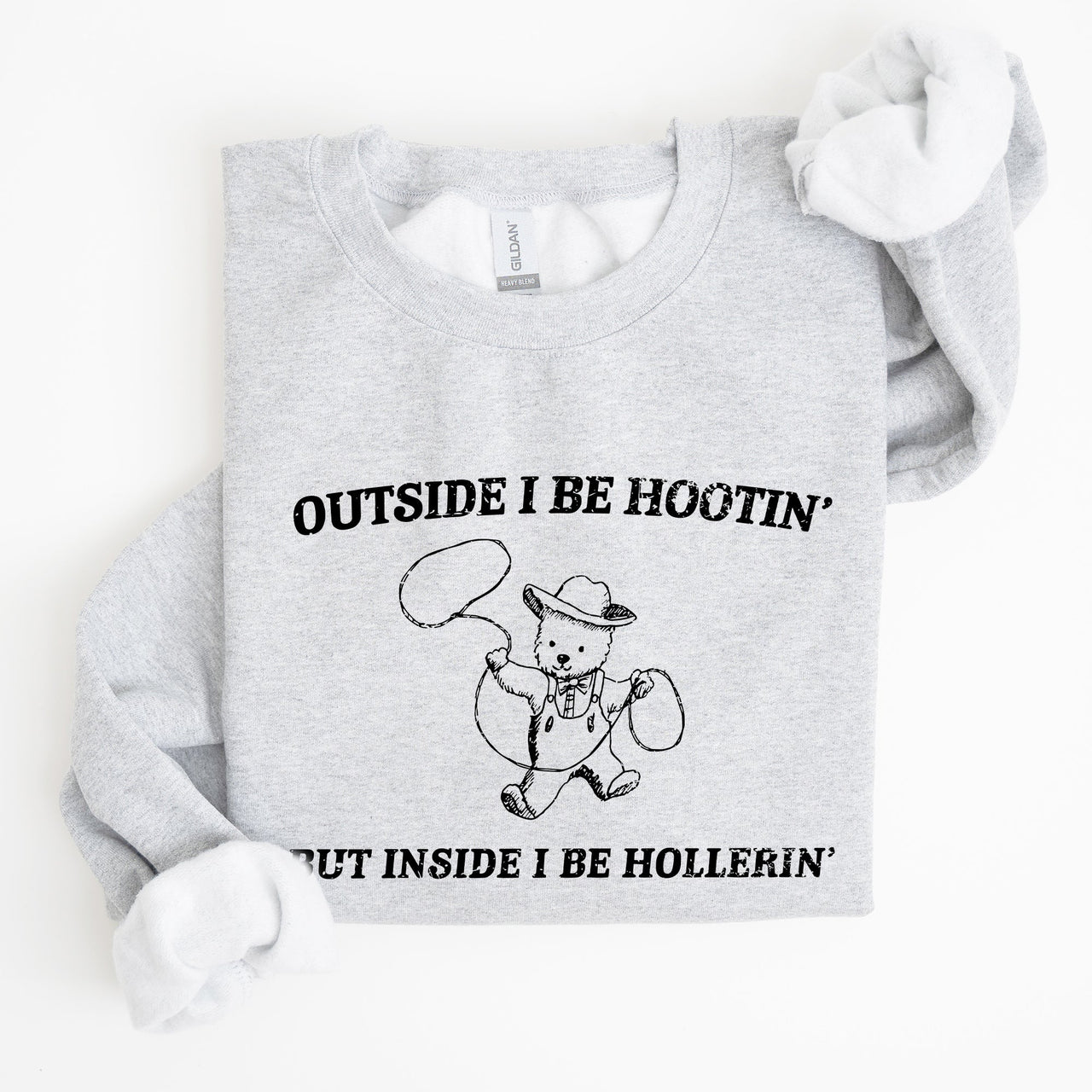 Hootin Hollerin Bear Meme Graphic Illustration For Meme Fans Everywhere Sweatshirt